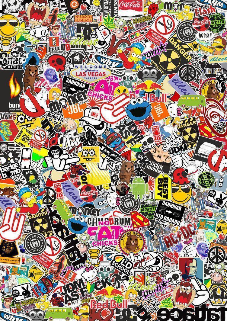 Sticker Bomb HD Wallpaper 1080p Resolution. Char