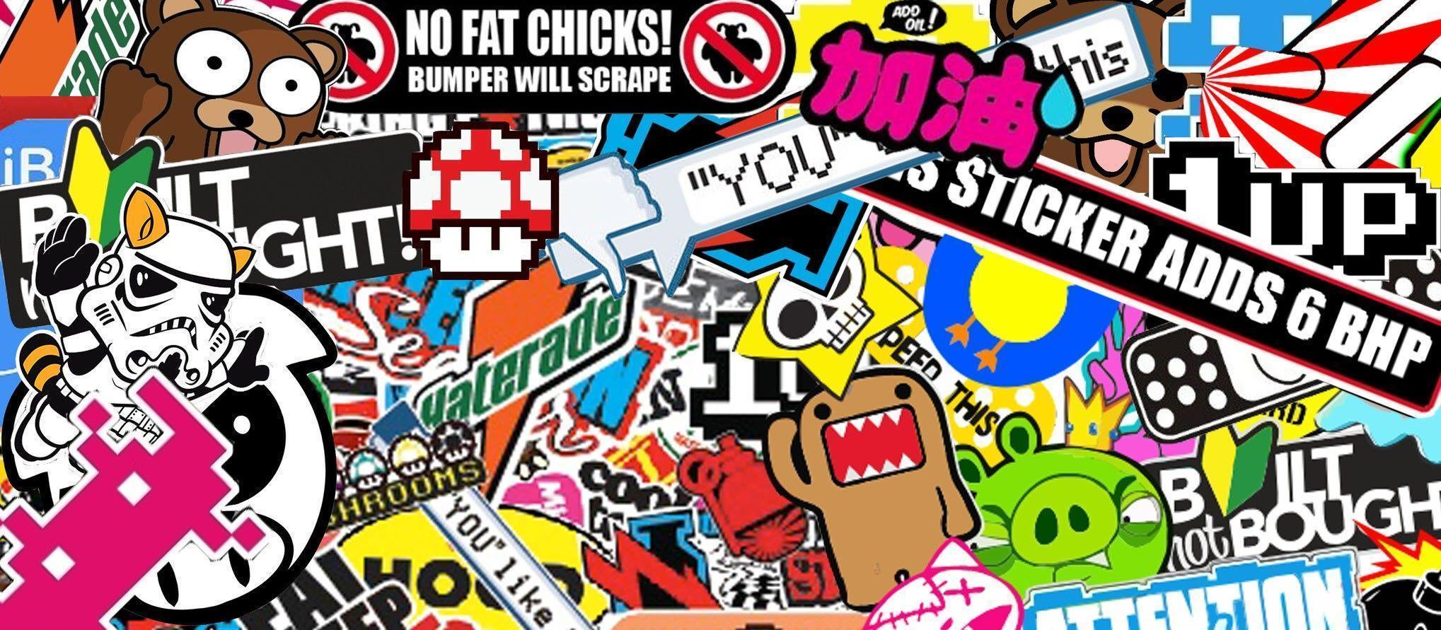 View Wallpaper Hd Black And White Sticker Bomb Wallpaper Pictures