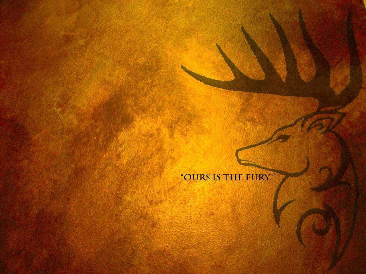 Made this quick House Baratheon wallpaper for myself, thought i'd