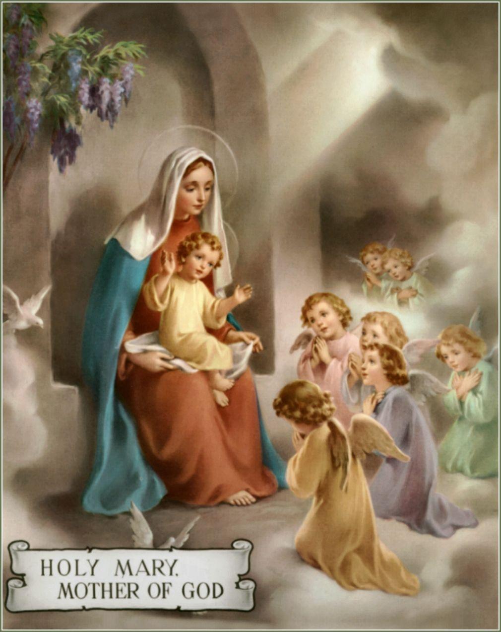 Hail Mary through picture. Holy Mary Mother of God. My Faith, My