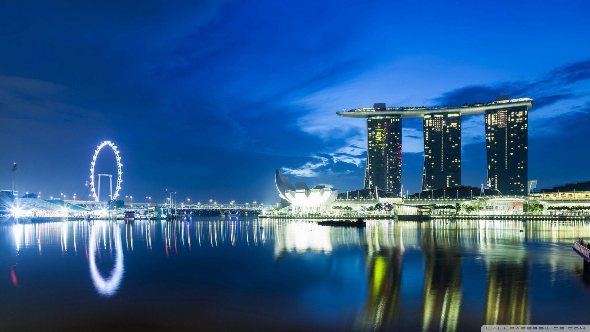 Singapore Skyline HD desktop wallpaper, Widescreen, High