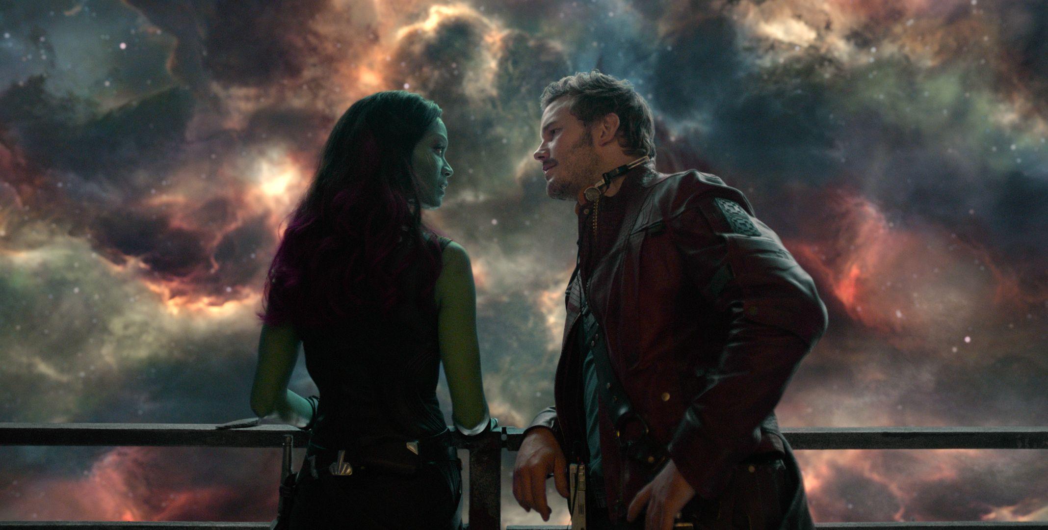 Star Lord and Gamora from Guardians of the Galaxy Desktop Wallpaper
