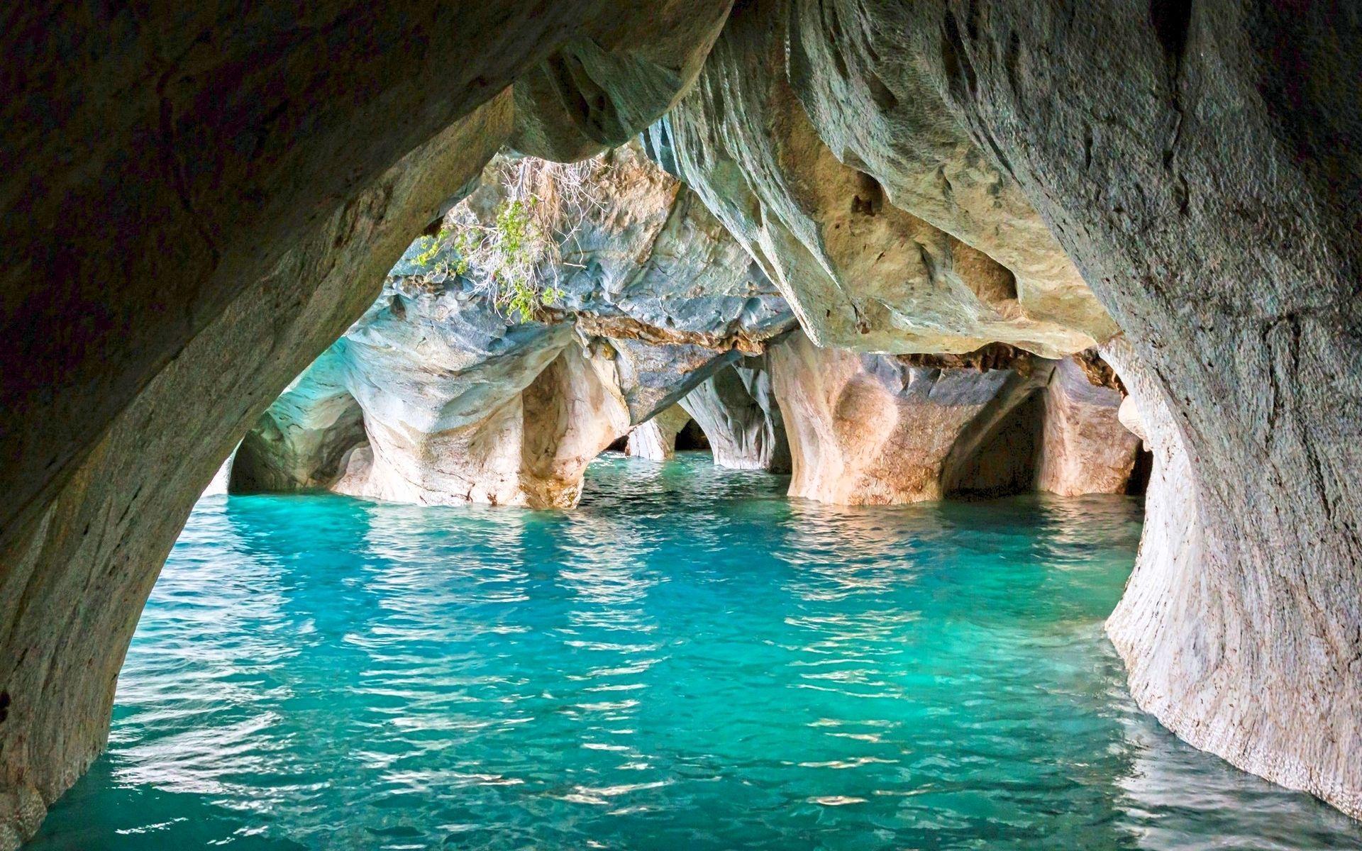 lakes, turquoise water, beautiful, erosion, geology, Chile, caves