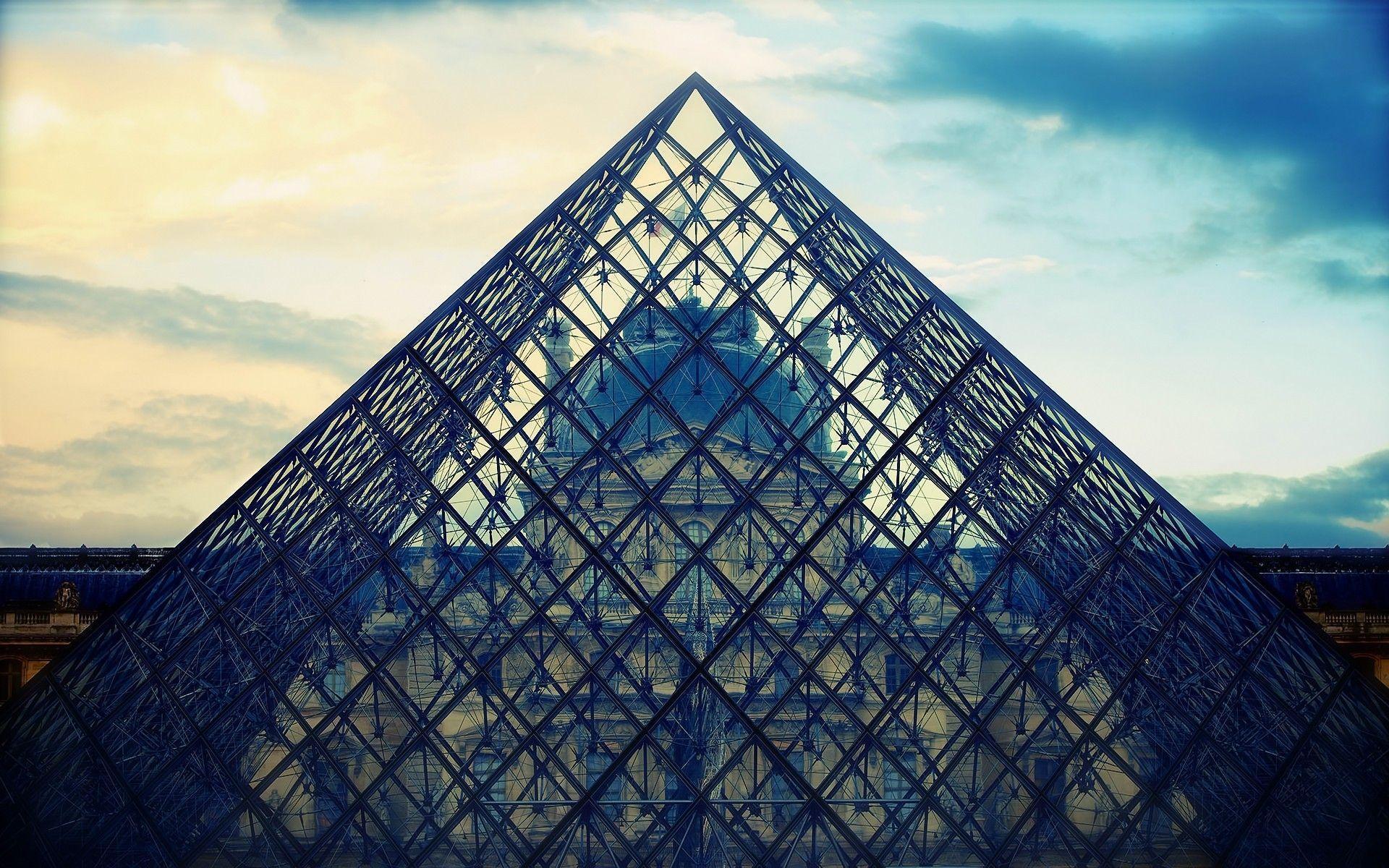 The Louvre, Museum, Pyramid, Paris, Architecture Wallpaper HD