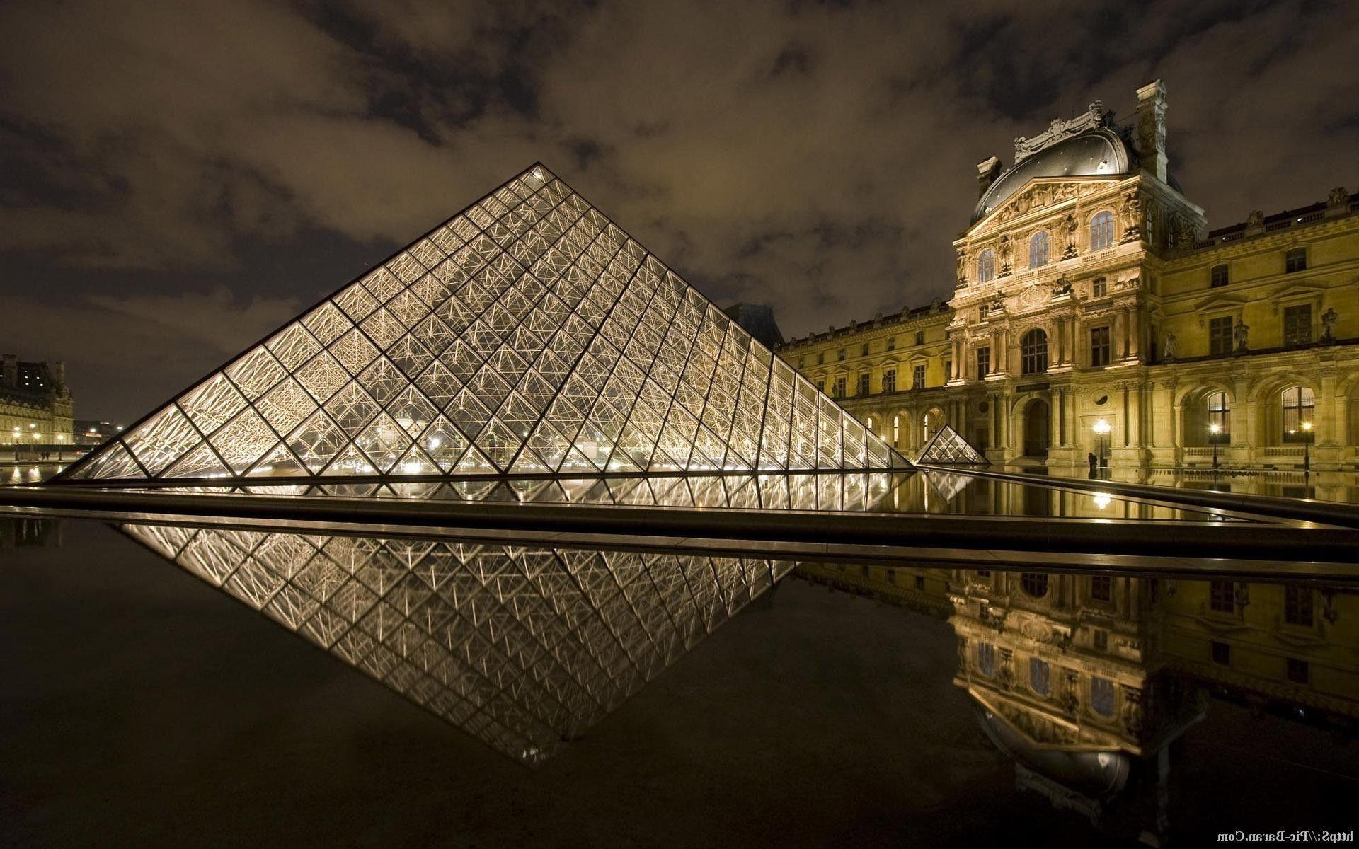 museum, Reflection, The Louvre, Landscape Wallpaper HD / Desktop