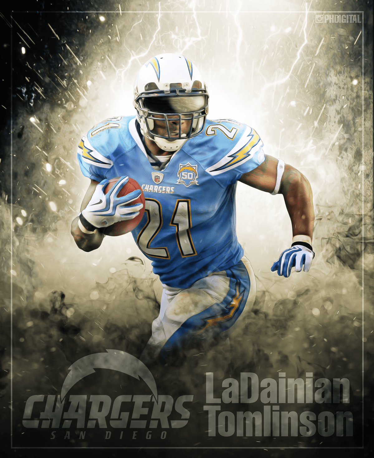 San Diego Chargers LaDainian Tomlinson Poster