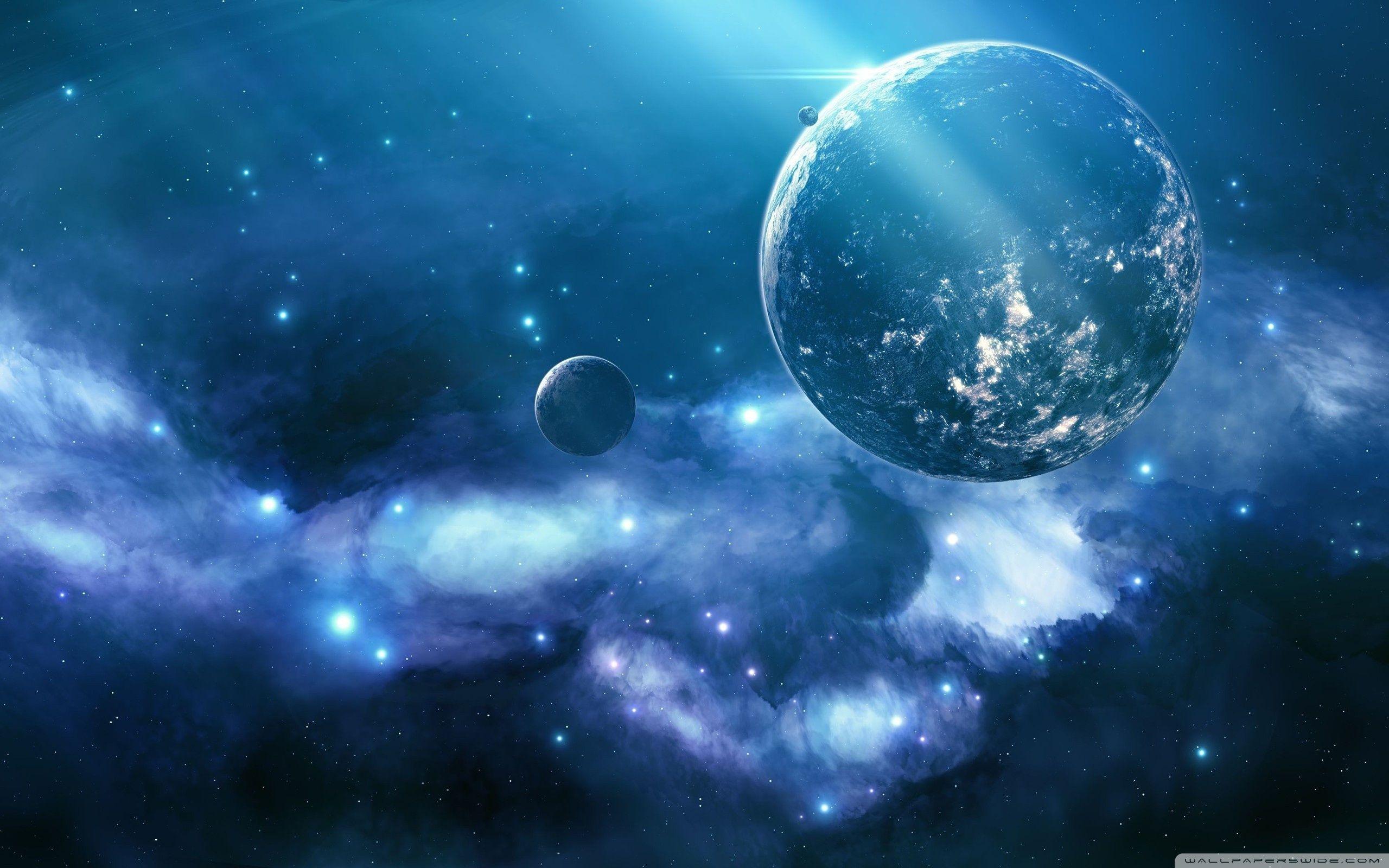 Blue Galaxy HD desktop wallpaper, High Definition, Fullscreen