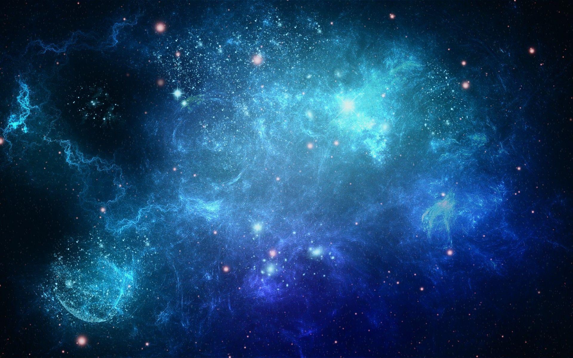 light blue galaxy wallpaper