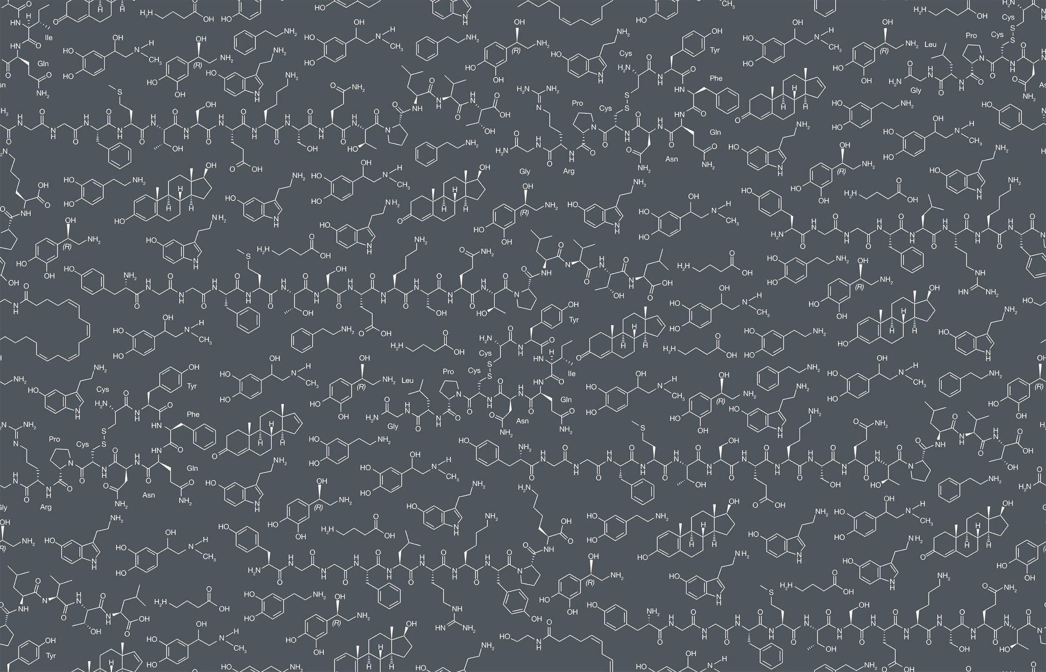 Love Molecules Wallpaper in Chalk design
