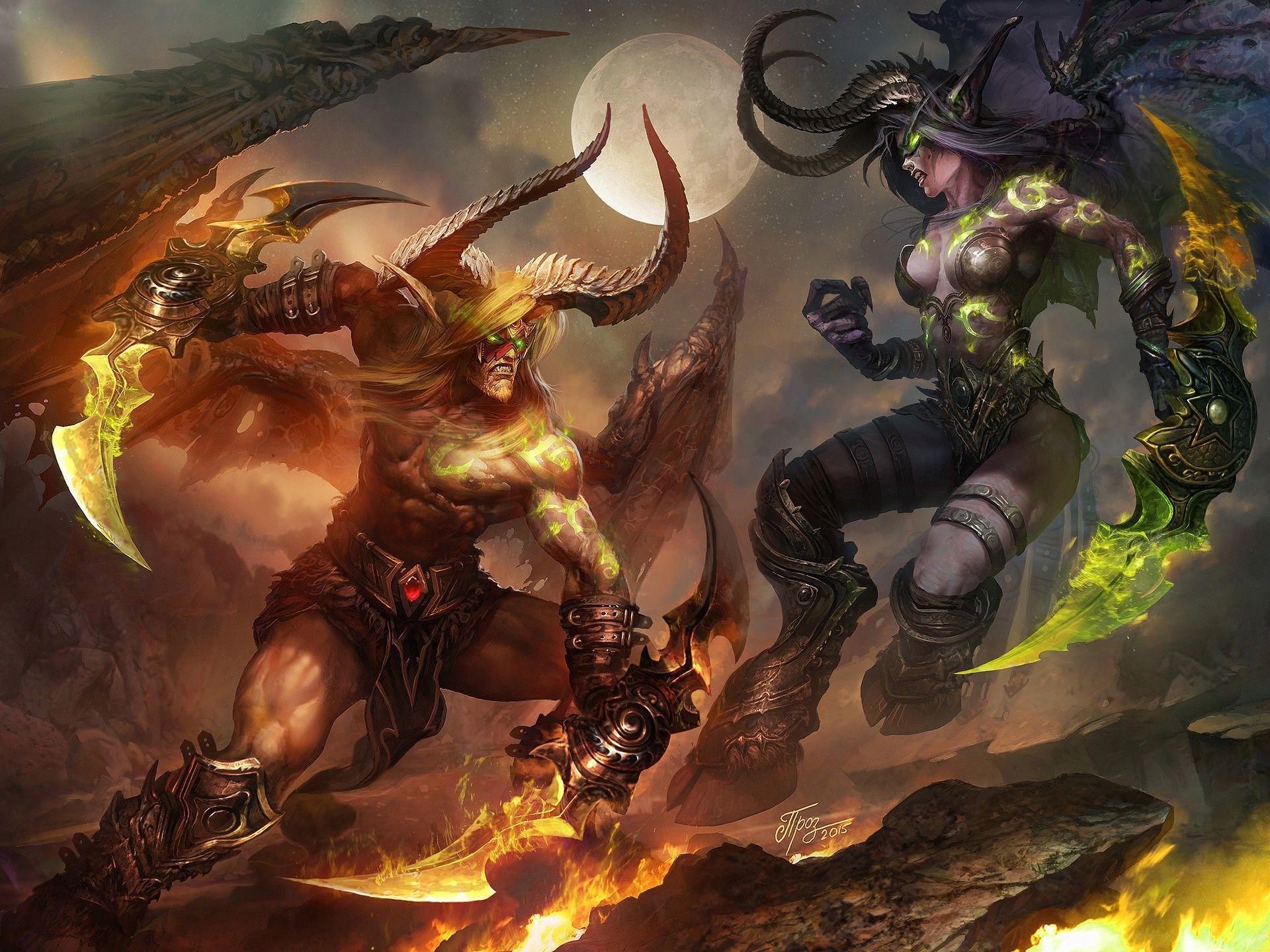 Demon Hunter, Blood Elf, Heroes of the storm, Warcraft, Night