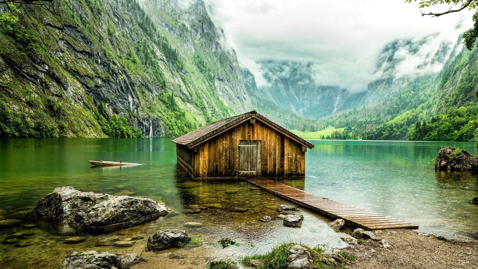 Obersee lake in Bavaria, Germany wallpaper and image