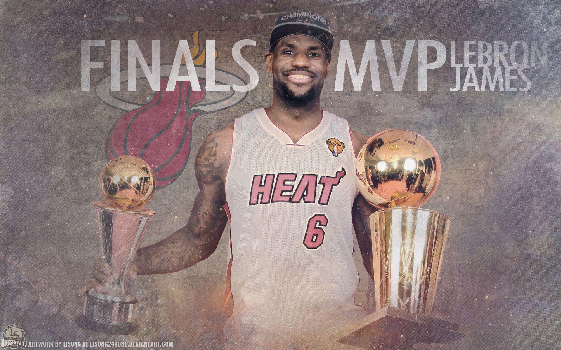 LeBron James 2012 NBA Finals Trophies Wallpaper. Basketball