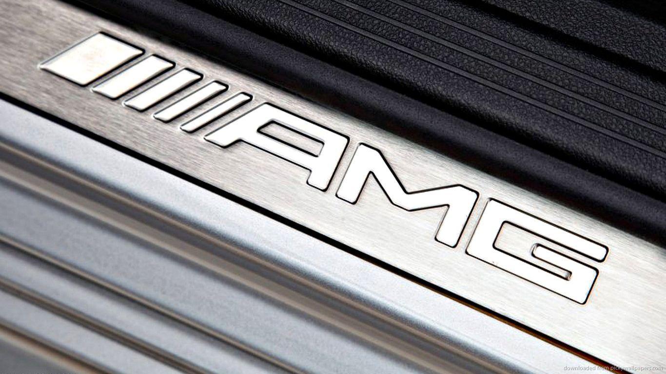 Download 1366x768 Mercedes Benz AMG Steel Logo Wallpapers