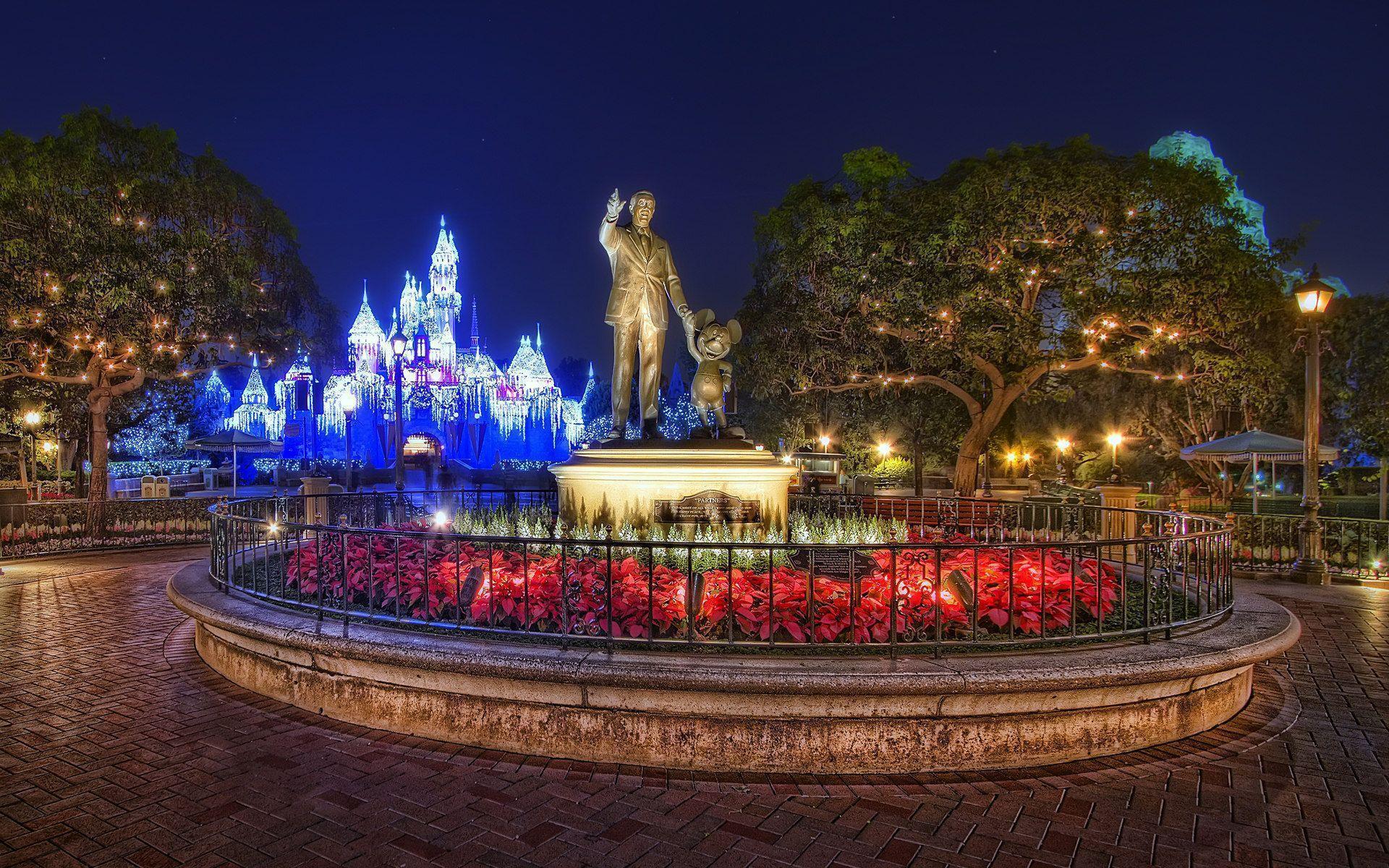 Christmas Night Disneyland HD Wallpaper. High Definition