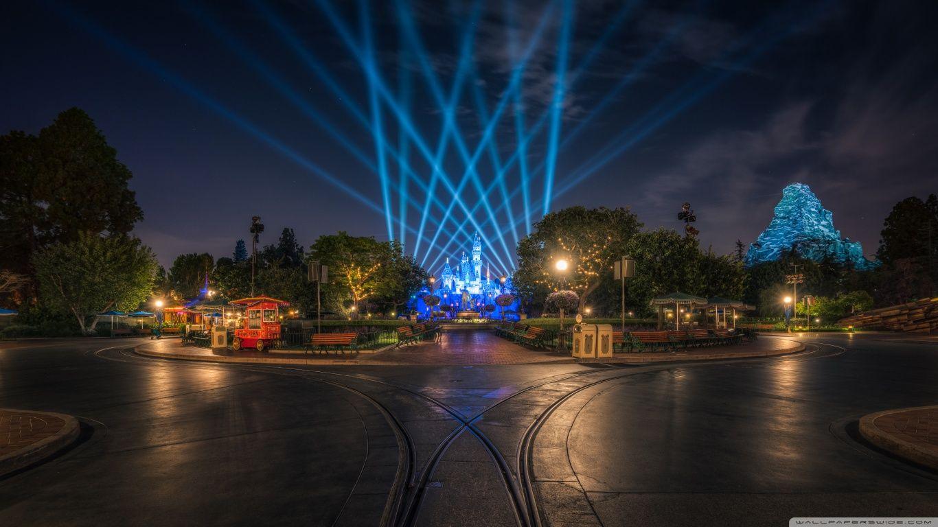 Disneyland at Night HD desktop wallpaper, Widescreen