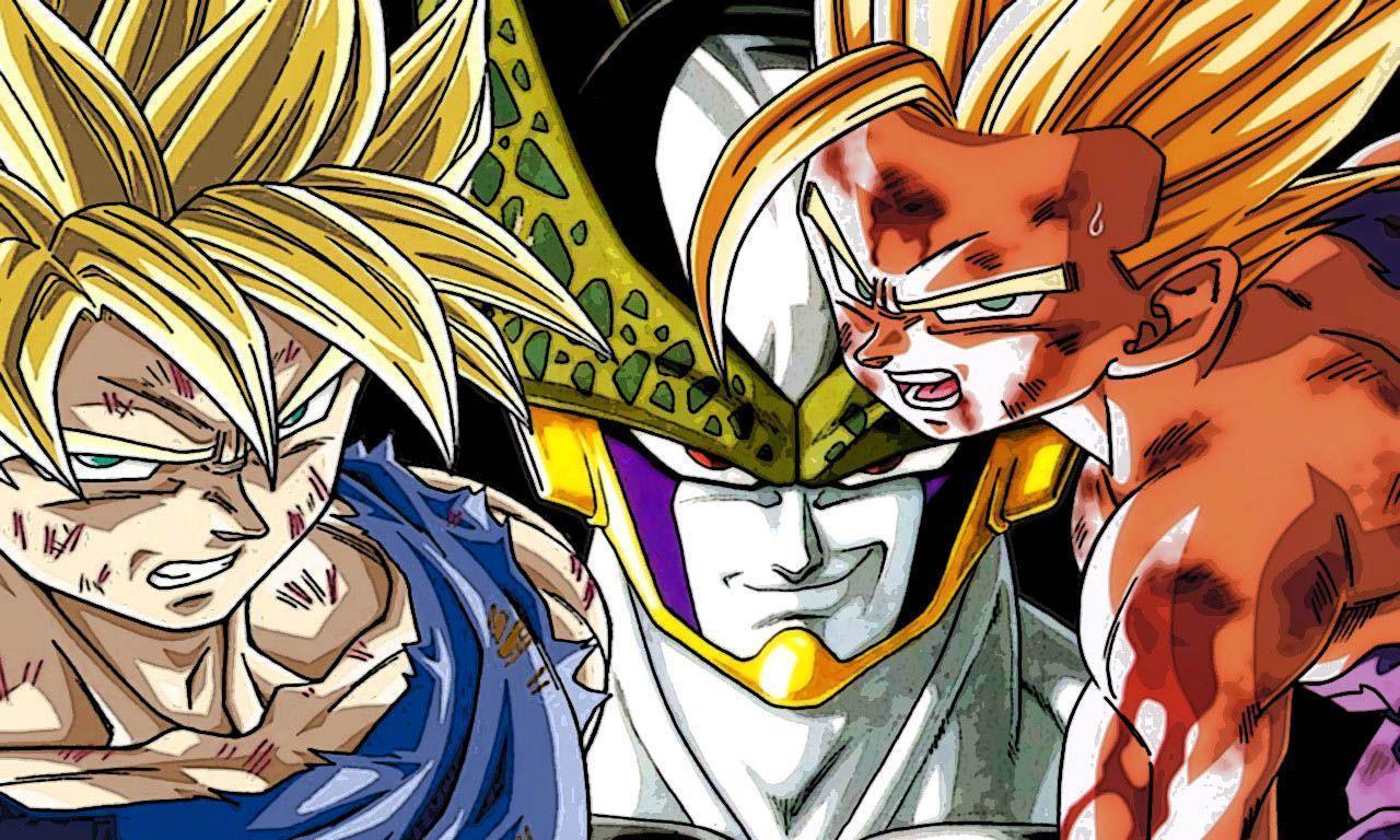 Super Saiyan Goku & Gohan VS Cell