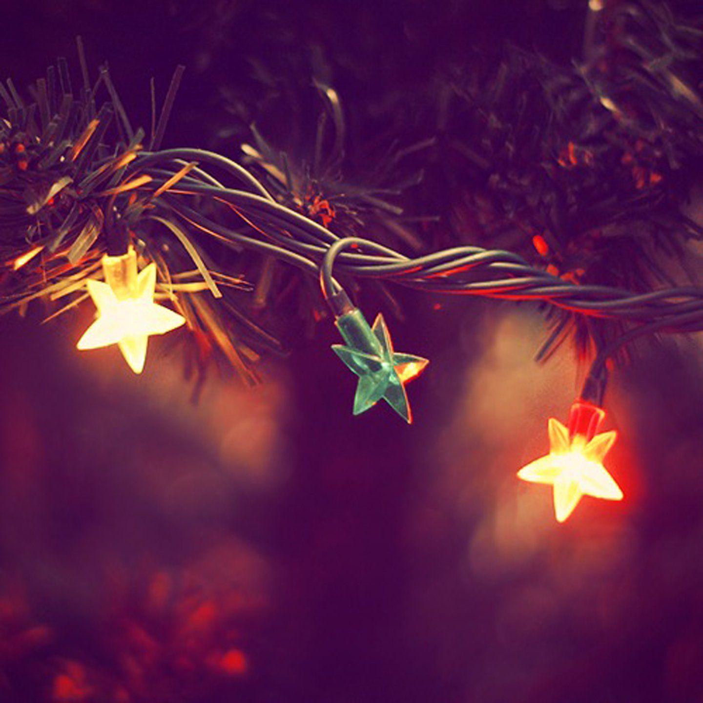 Beautiful Christmas tree decoration light star wallpaper