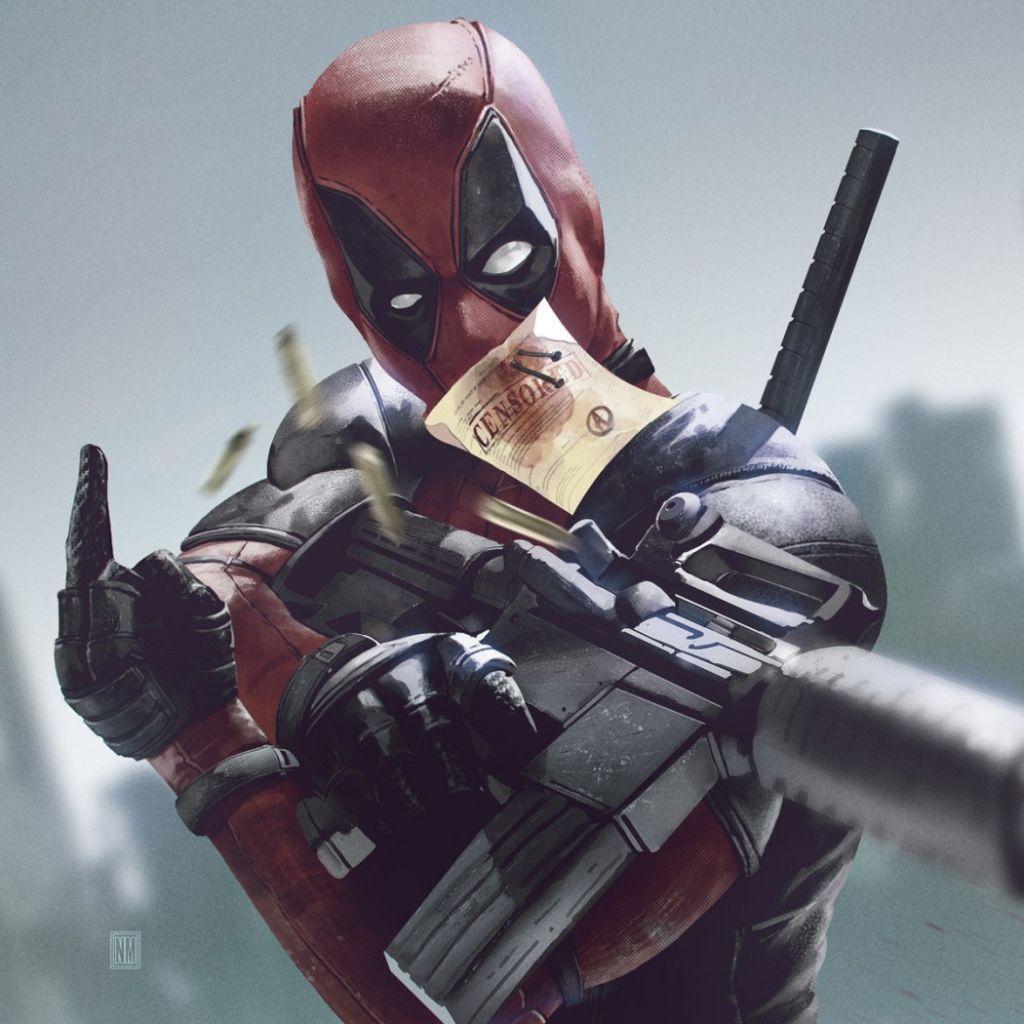 Download Wallpaper 1024x1024 Deadpool, Ryan reynolds, Marvel iPad