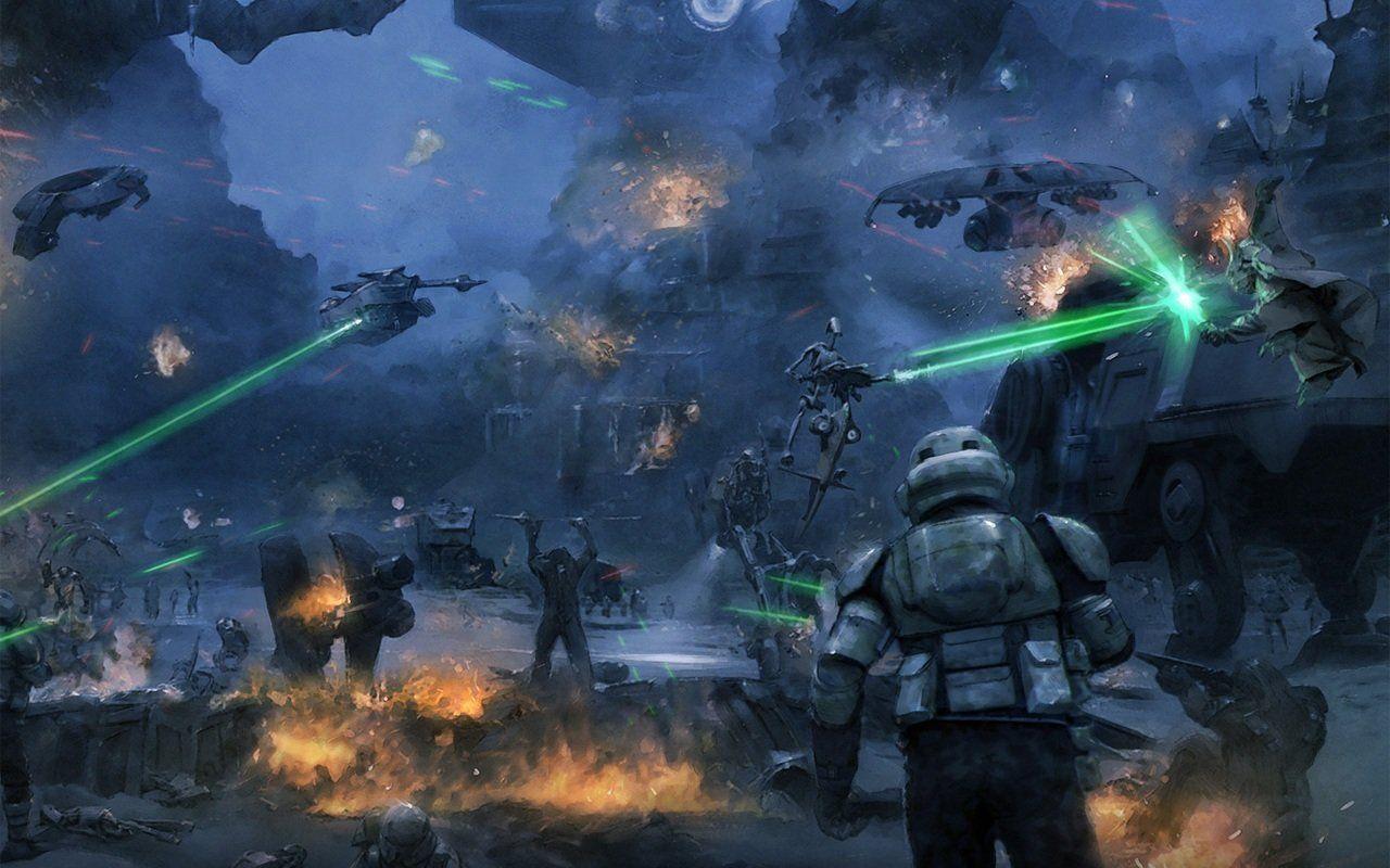 Stormtroopers& Clonetroopers wallpaper