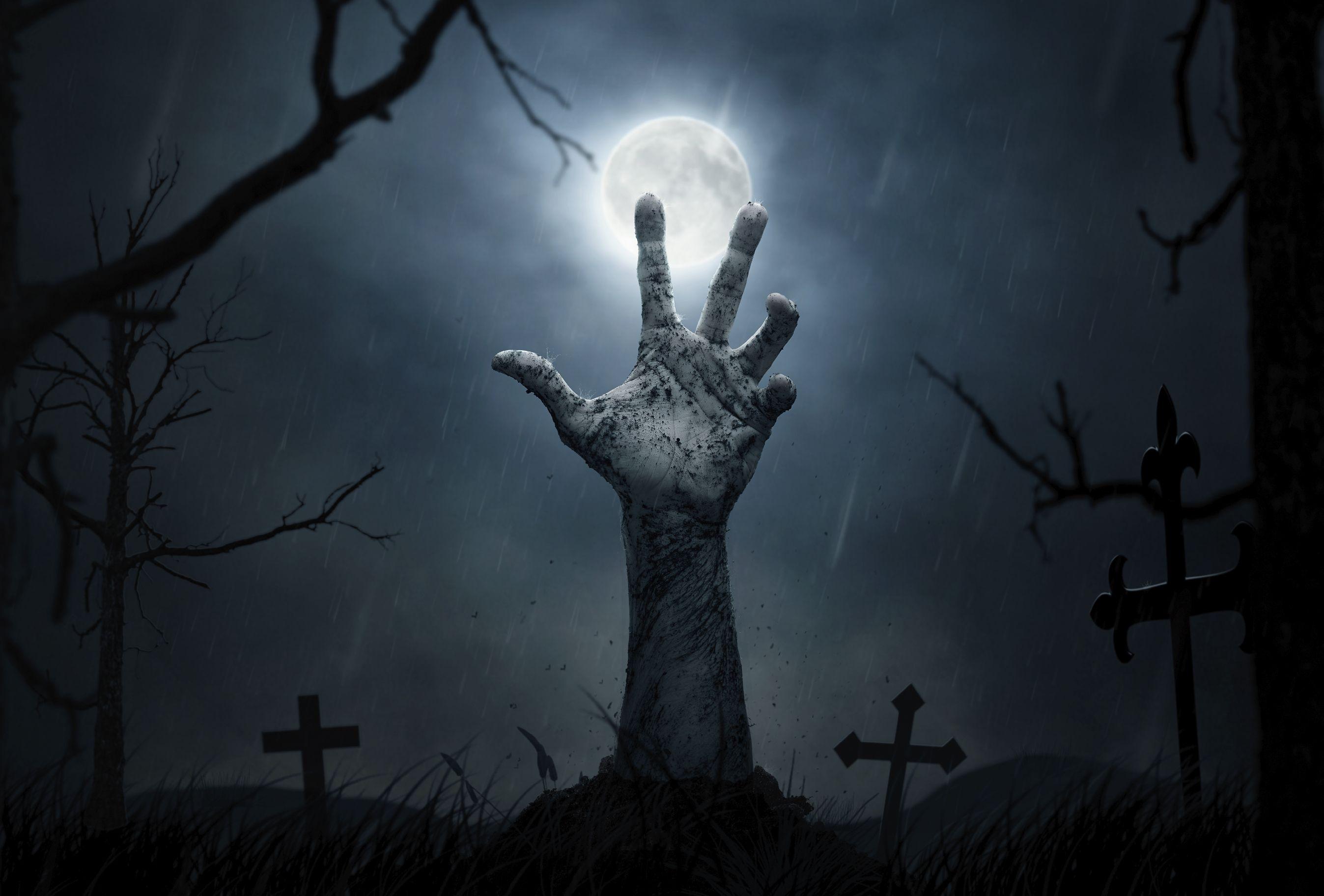 Hand Rising up From Grave HD Wallpaper. Background Image