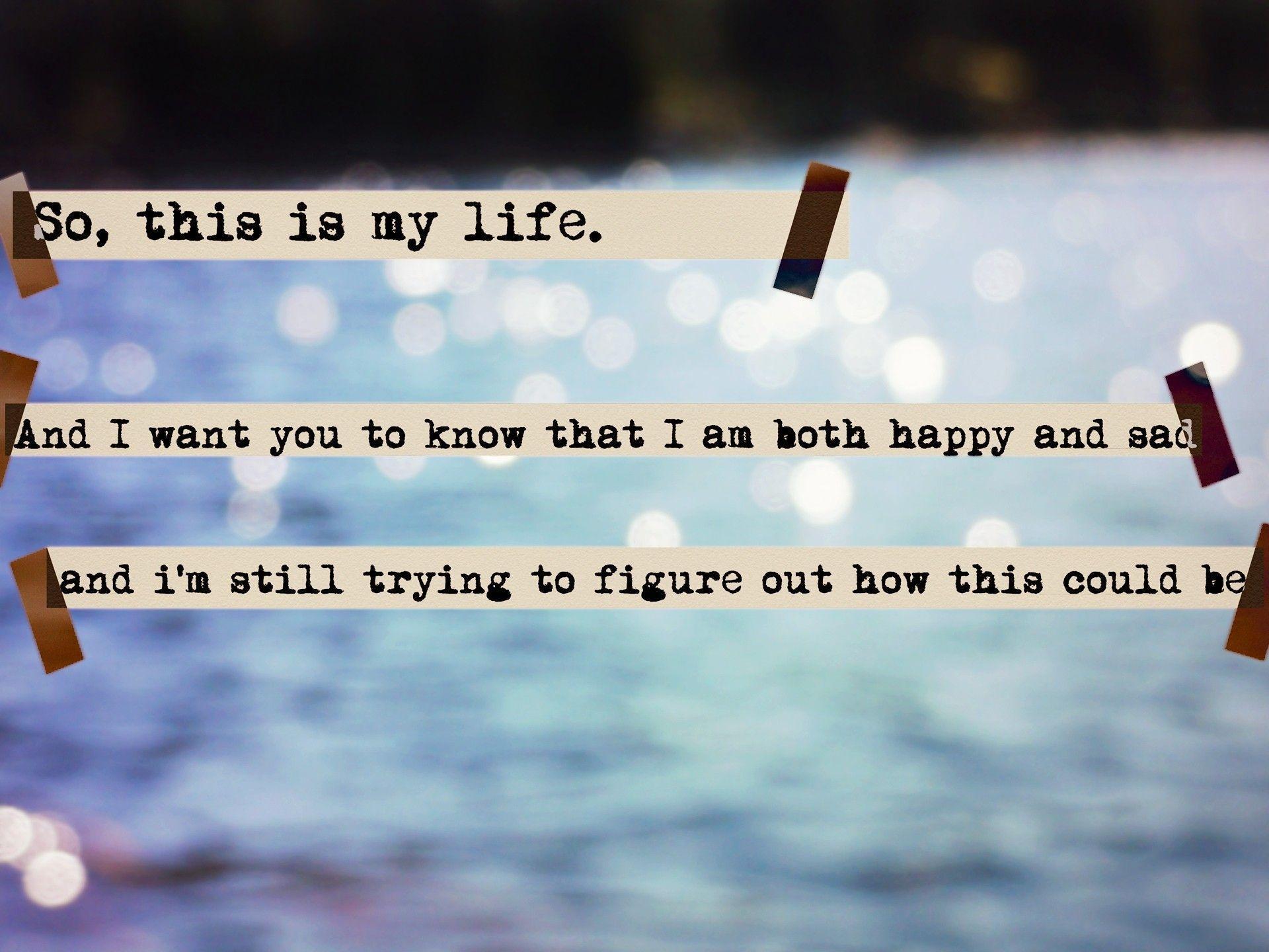 text, quotes, tape, bokeh, happiness, sadness, life, blurred