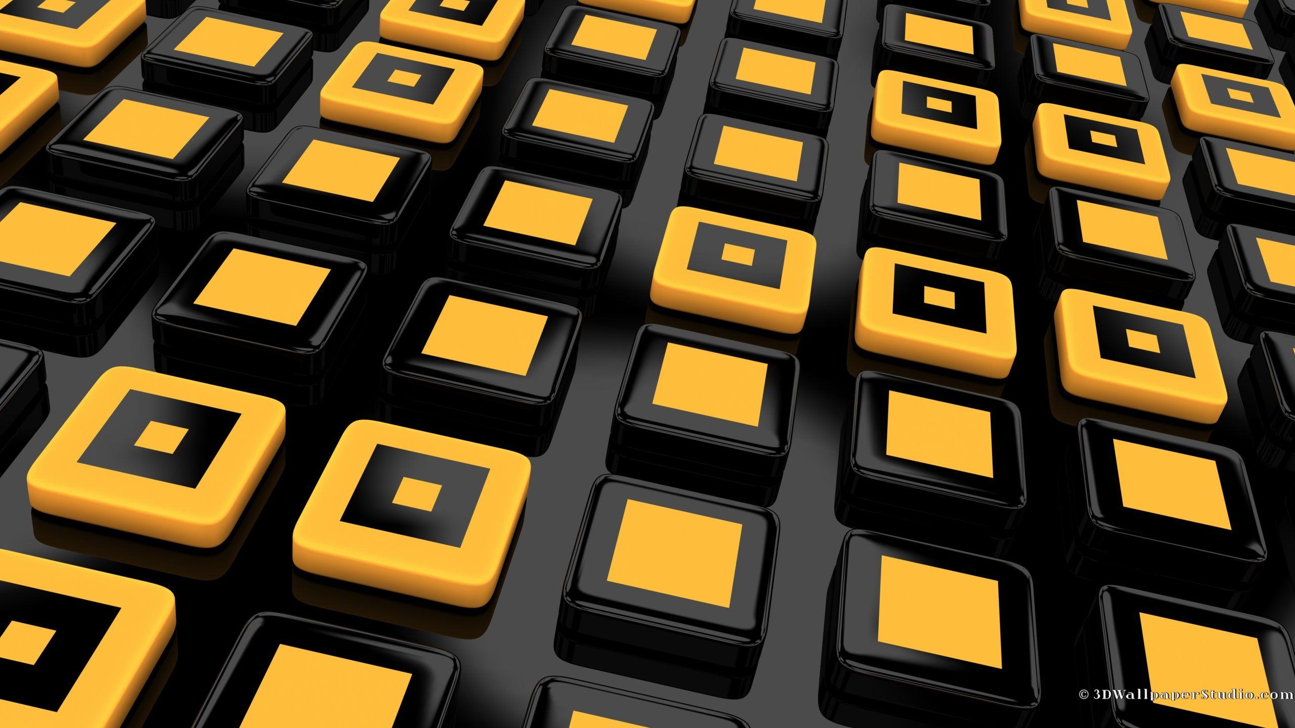 Black and Yellow Abstract HD Wallpaper For Pc 796