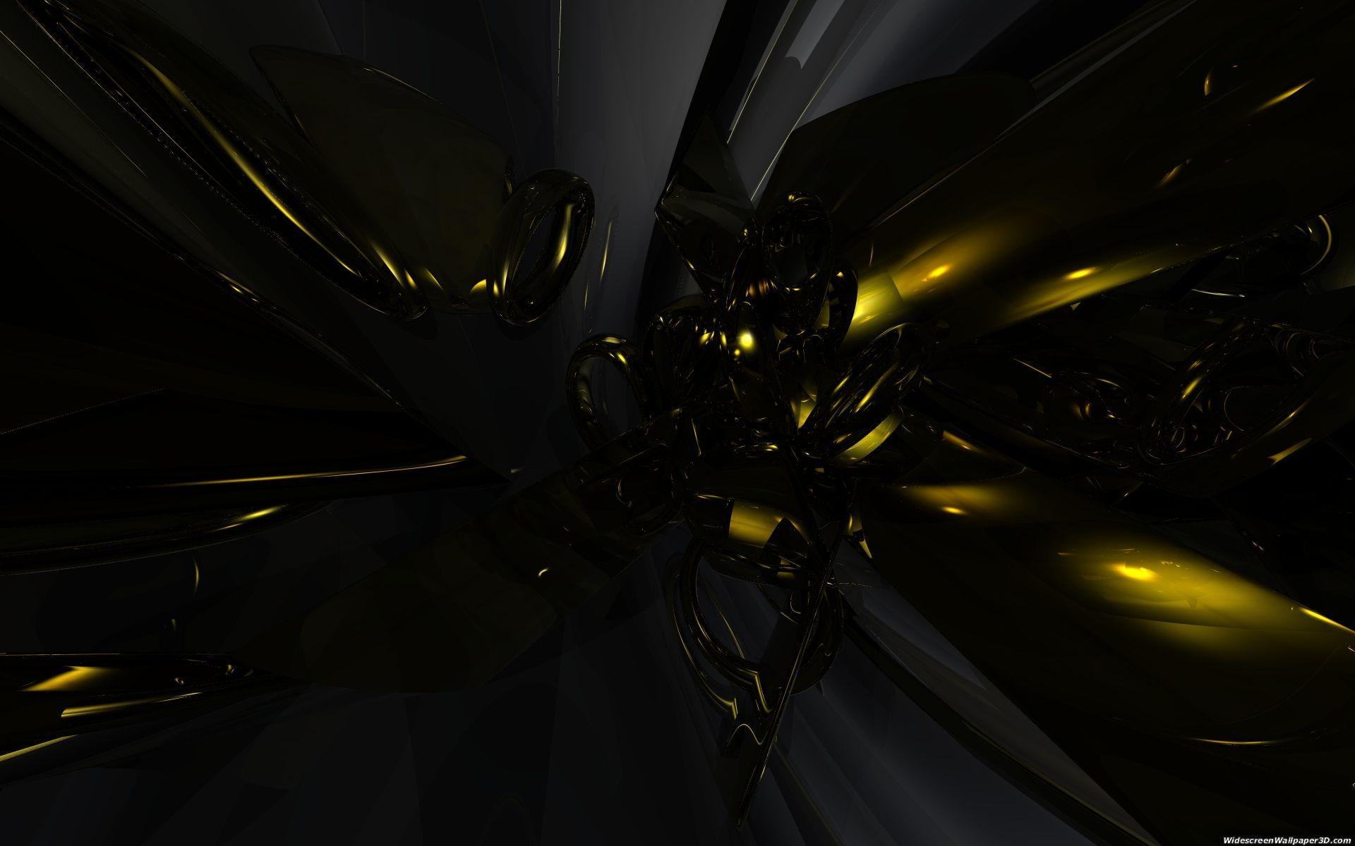 Black and Yellow Abstract HD Wallpaper For Pc 796