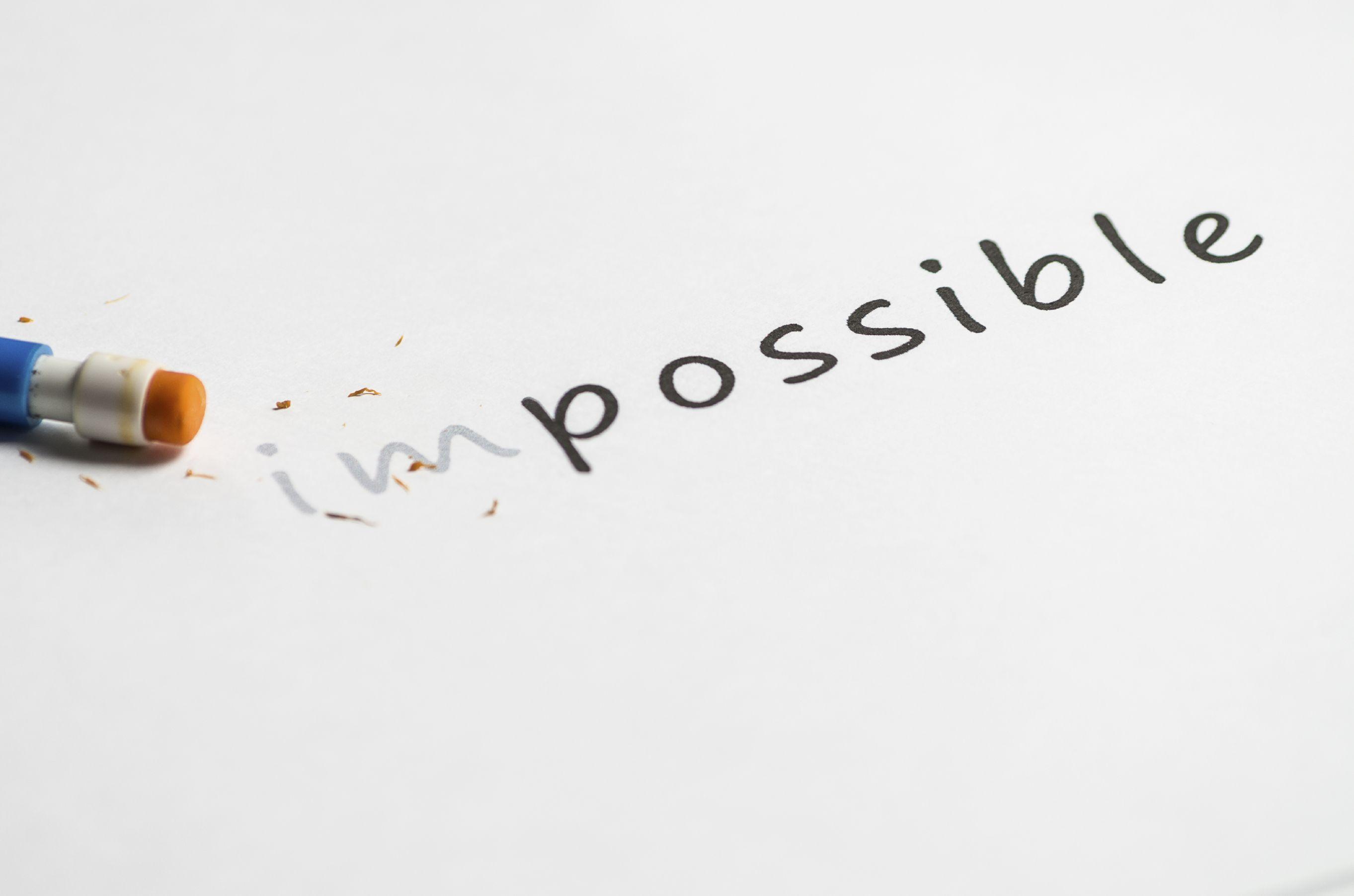 Erase the thought that it is impossible wallpaper and image