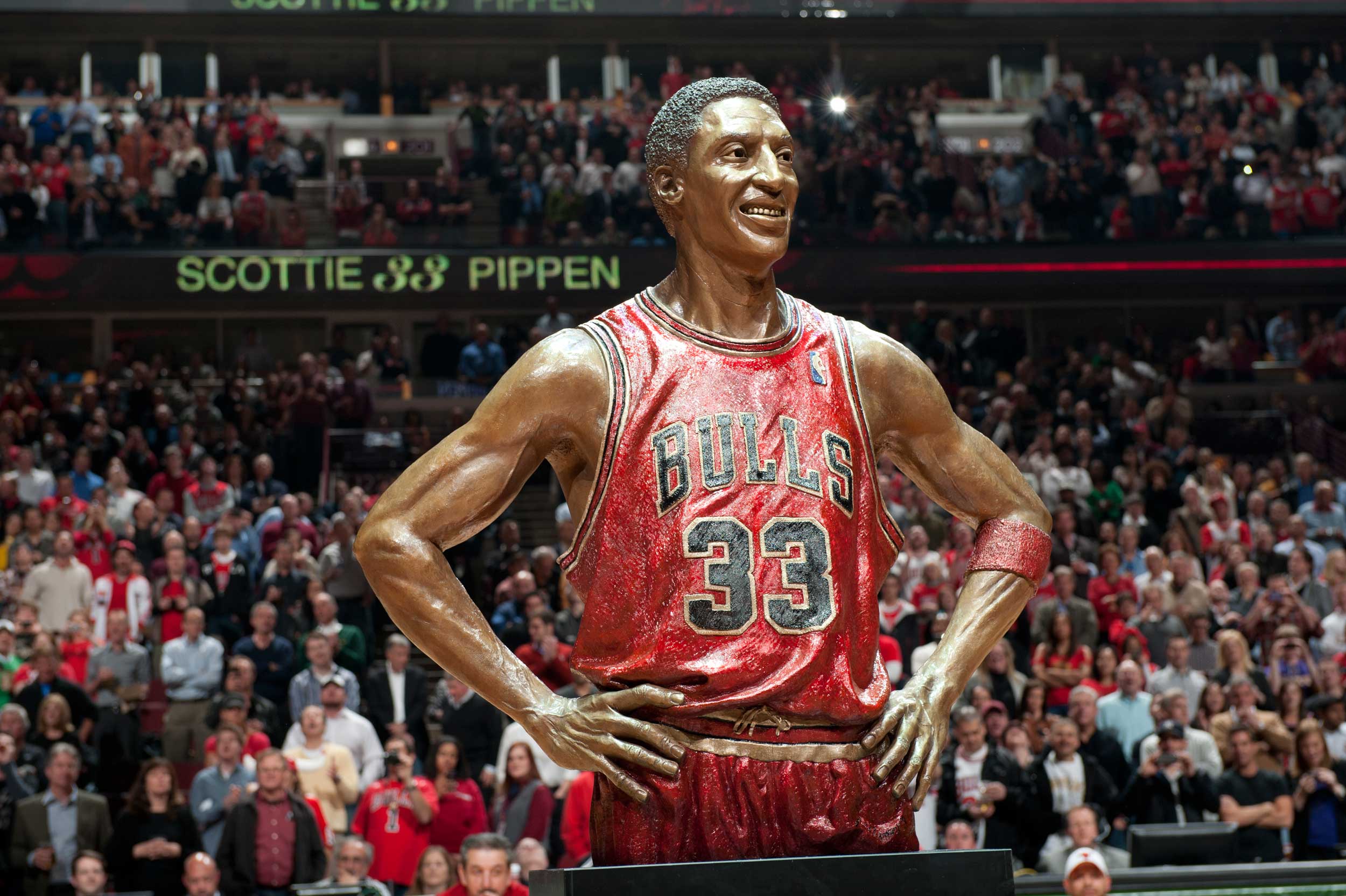 Scottie Pippen. Sports Commission Bronze Statue. The Fine Art