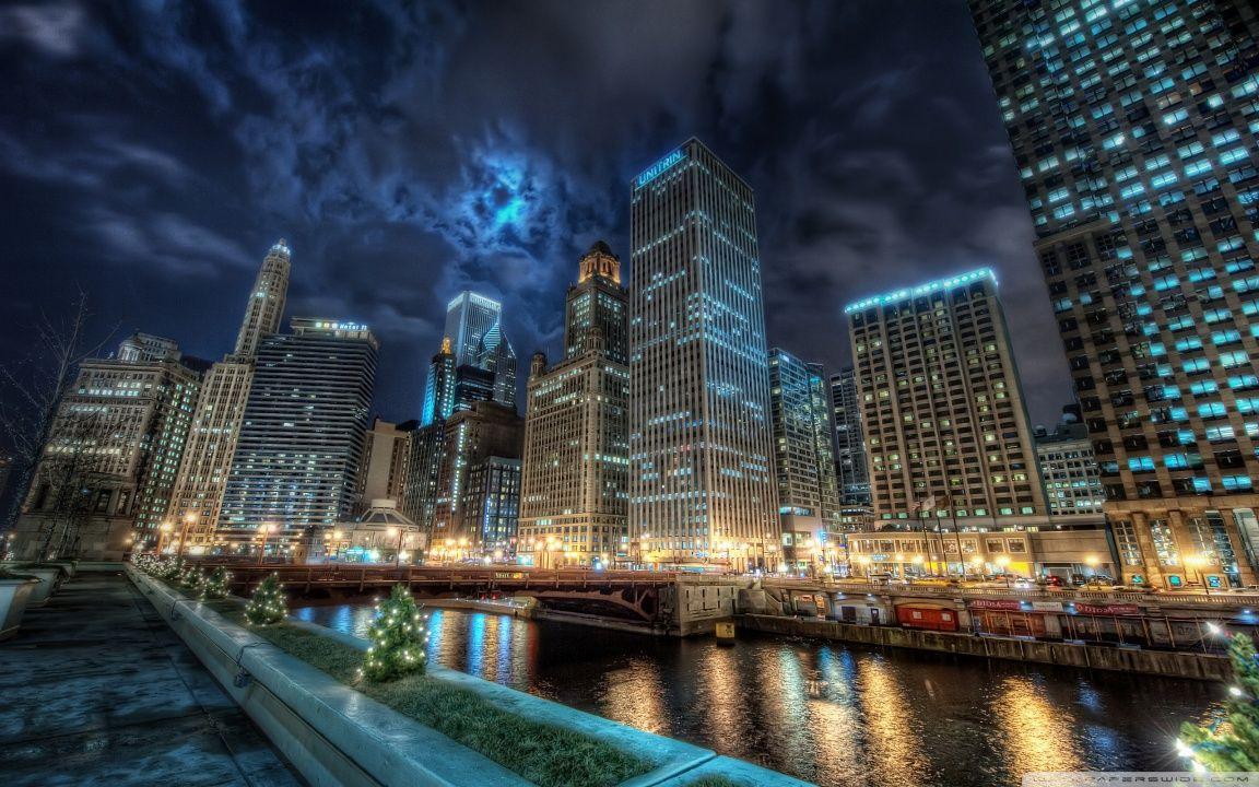 Downtown Chicago HD desktop wallpaper, High Definition