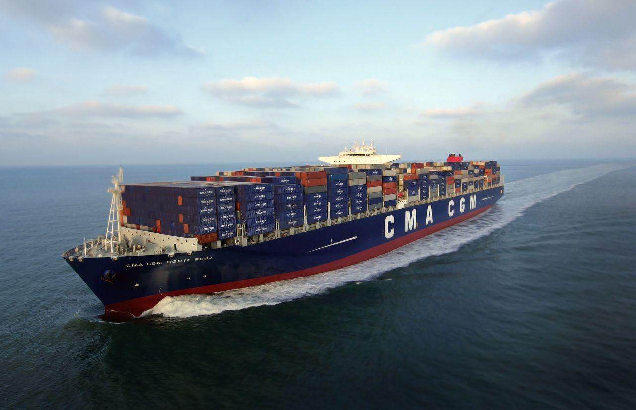 Ships Container ship CMA CGM Corte Real. Luxury Yachts, Boats