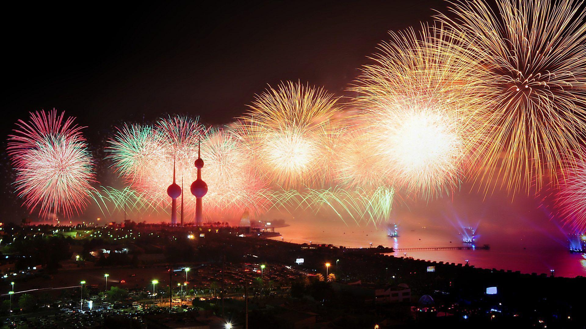 Kuwait Liberation Day National Day Fireworks HD Wallpaper