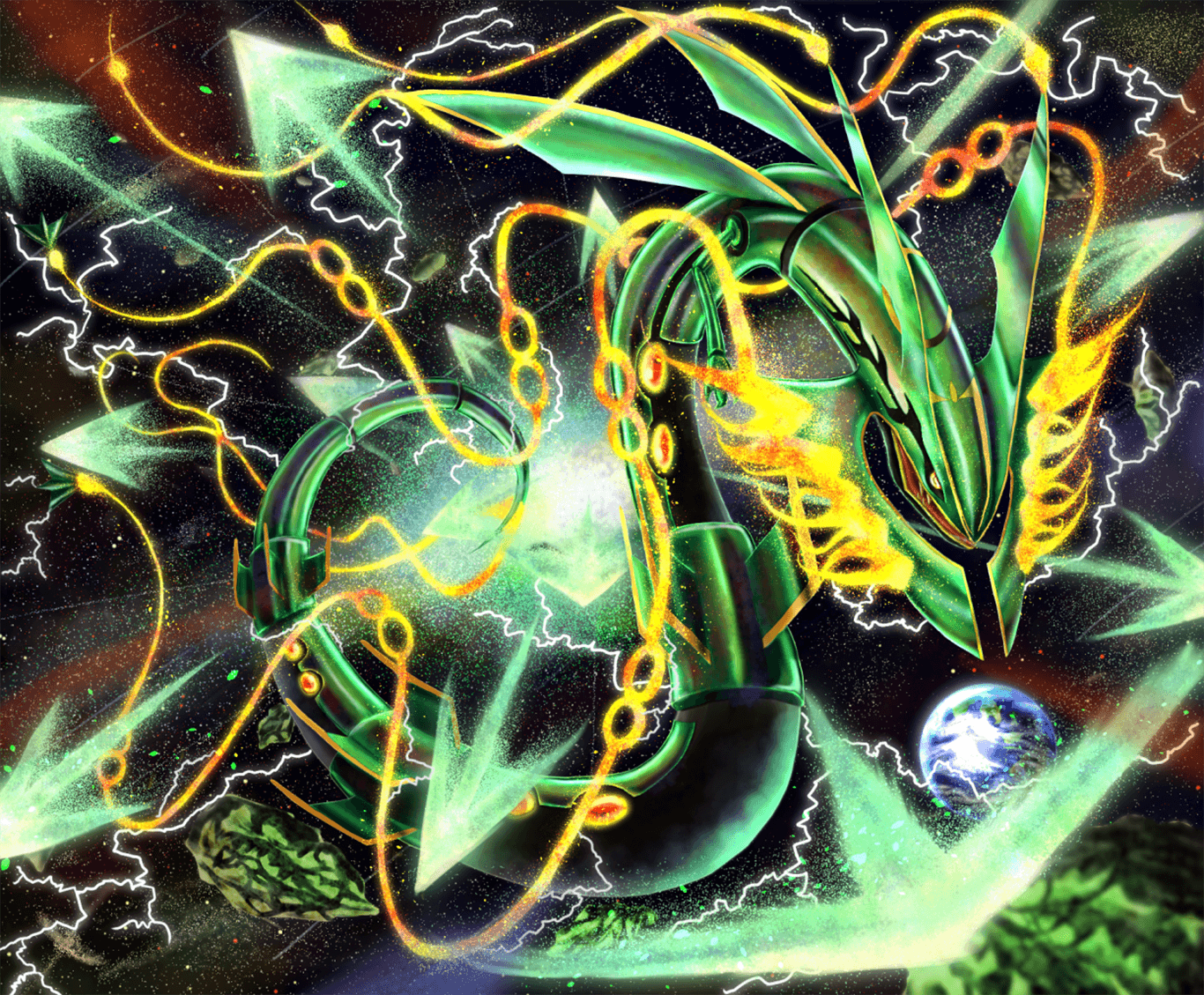 Shiny Mega Rayquaza Wallpapers - Top Free Shiny Mega Rayquaza Backgrounds -  WallpaperAccess