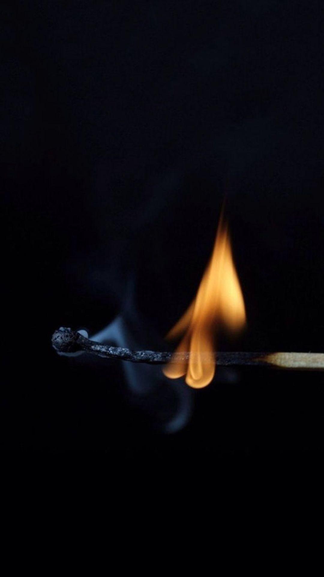 Abstract Simple Burning Match Ash iPhone 6 wallpaper. wallpaper