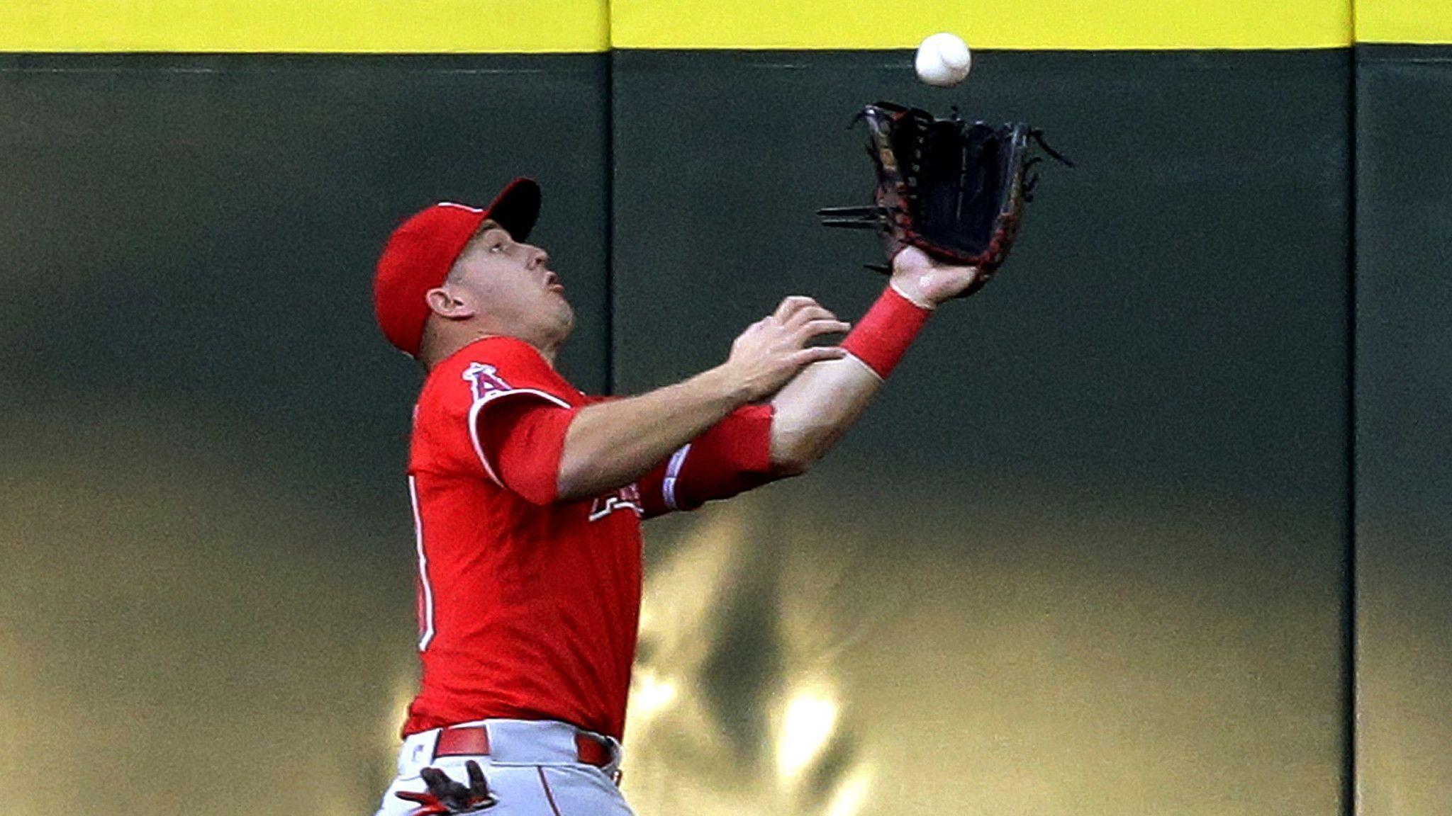 Angels center fielder Mike Trout does not play in series finale