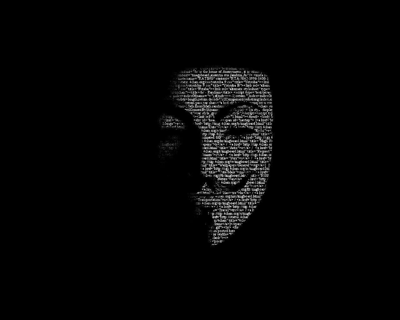 Guy Fawkes Mask Code desktop PC and Mac wallpaper