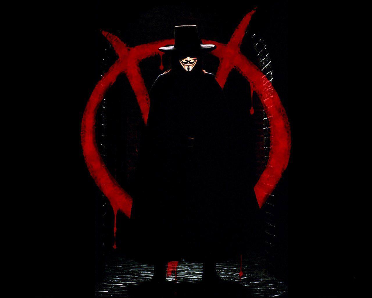 Guy Fawkes V For Vendetta Black Background