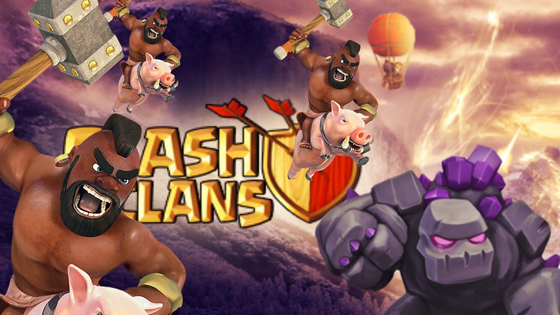 Clash Of Clans. Hog Rider Attack Strategy. Golem + Hog