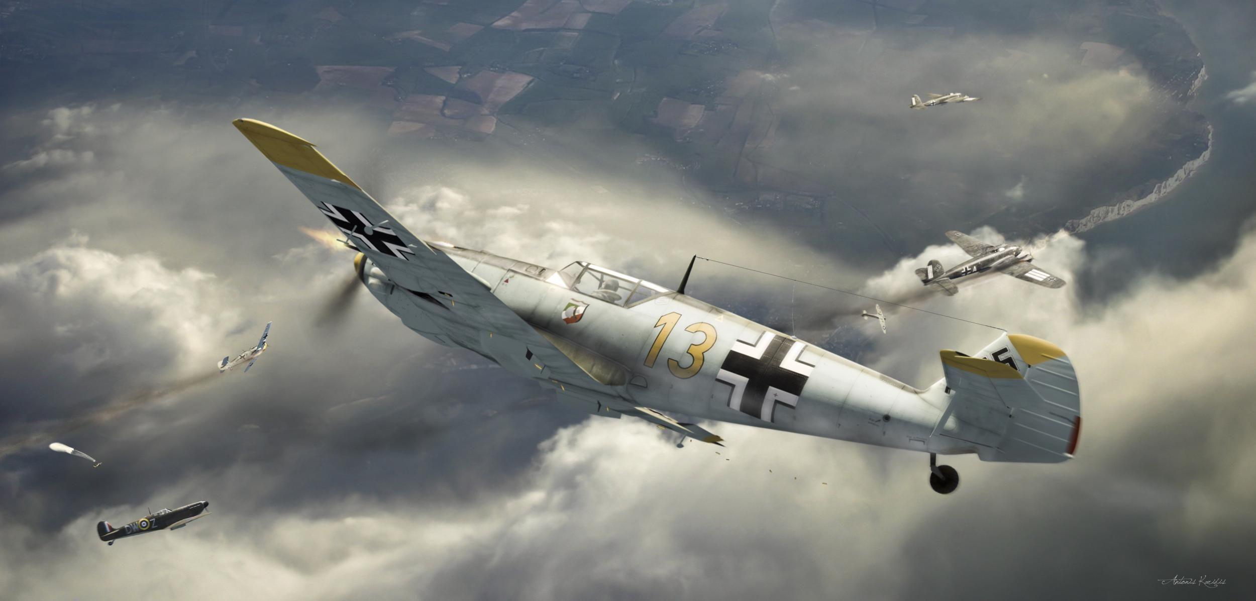 Messerschmitt Bf 109 E Full HD Wallpaper