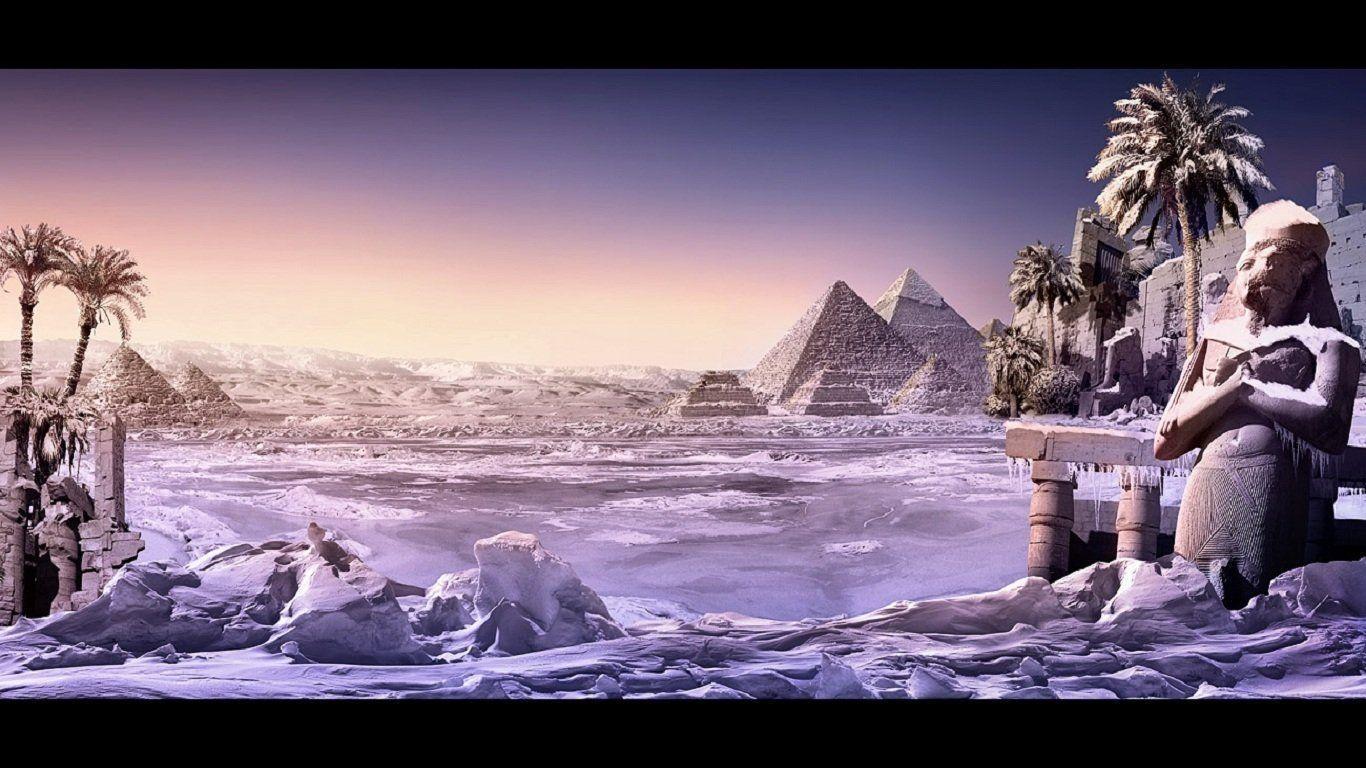 Frozen Egypt Matte Painting Wallpaper and Background Imagex768