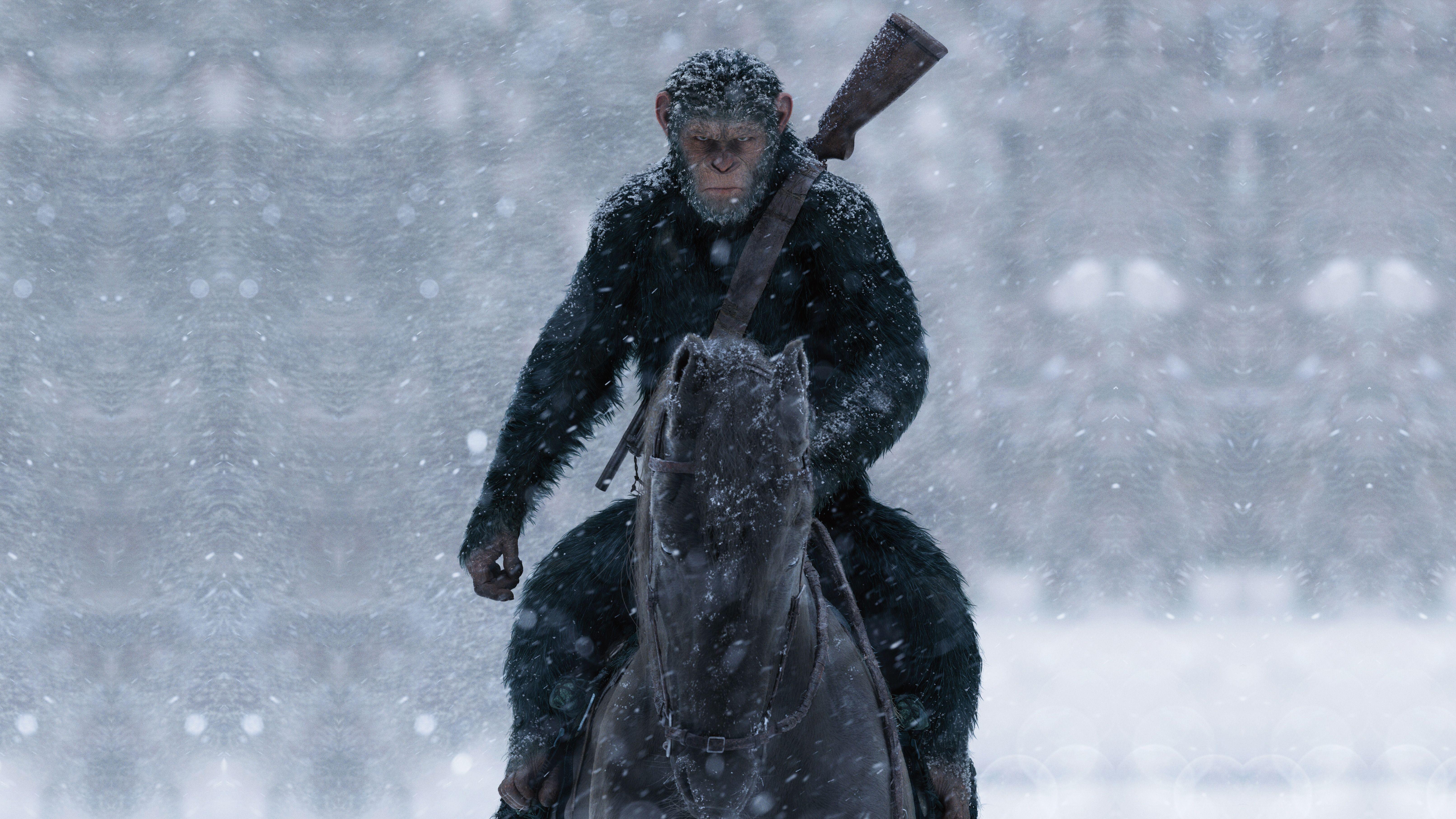 Wallpaper Caesar, War for the Planet of the Apes, 2017