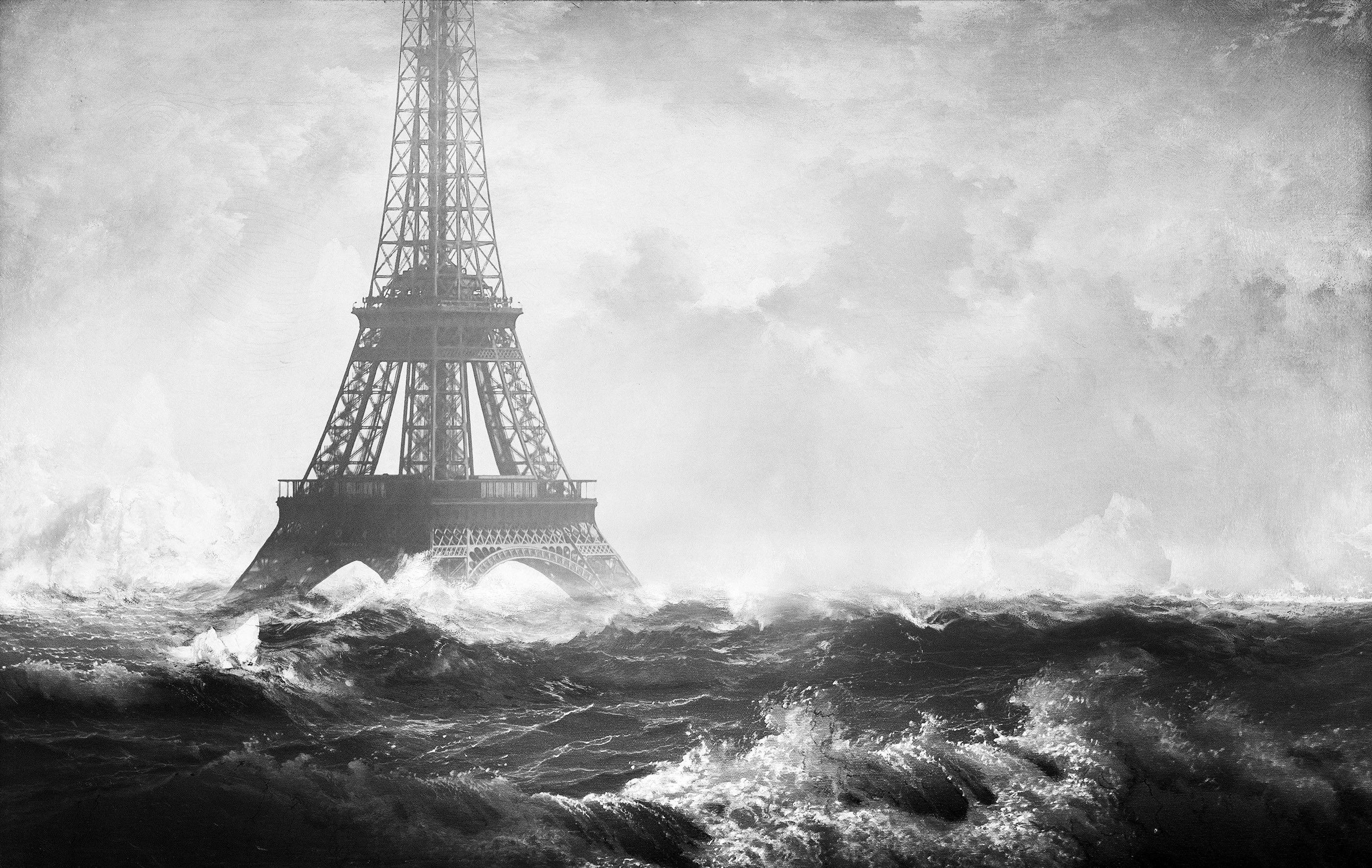 Eiffel Tower, Apocalyptic, Digital Art, Flood Wallpaper HD