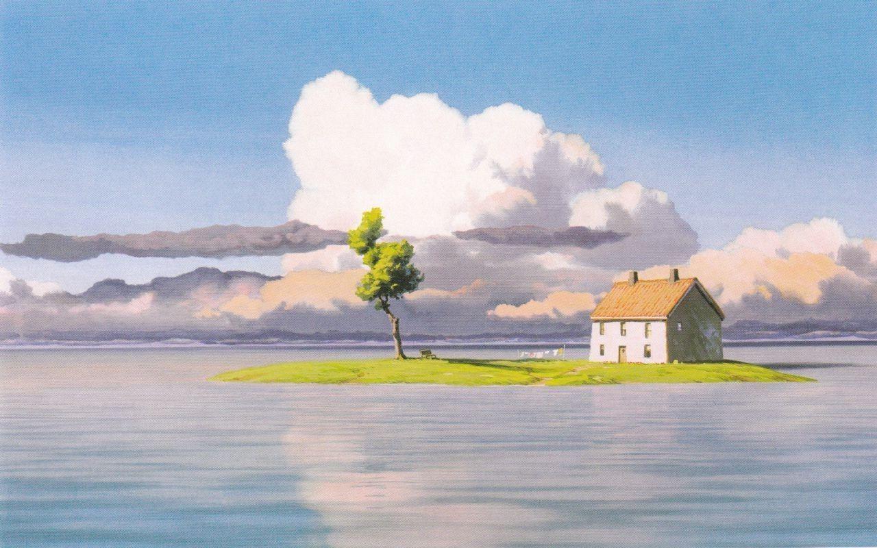 island, House, Flood Wallpaper HD / Desktop and Mobile Background