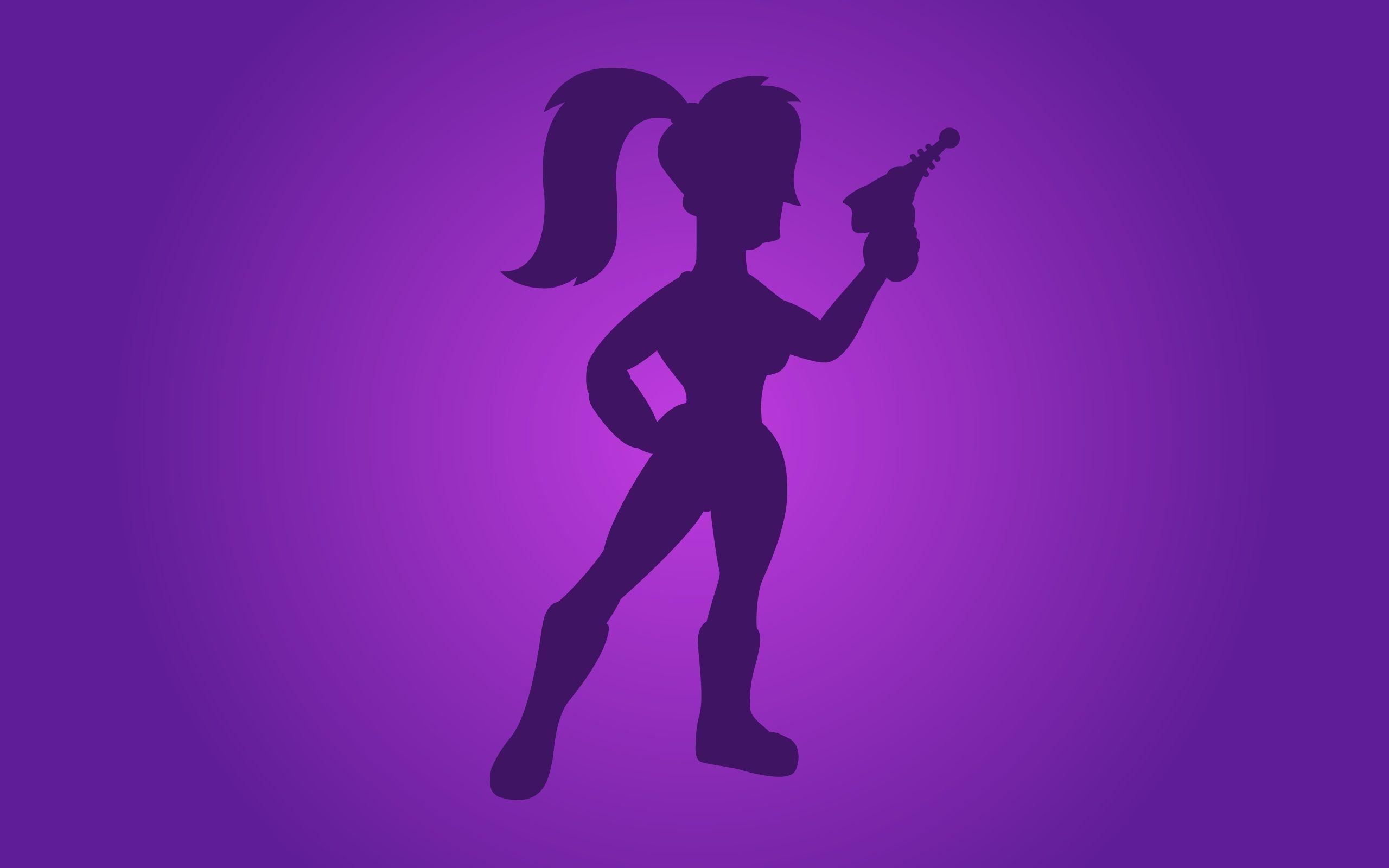 Futurama Leela Silhouette Wallpaper 6749 2560x1600