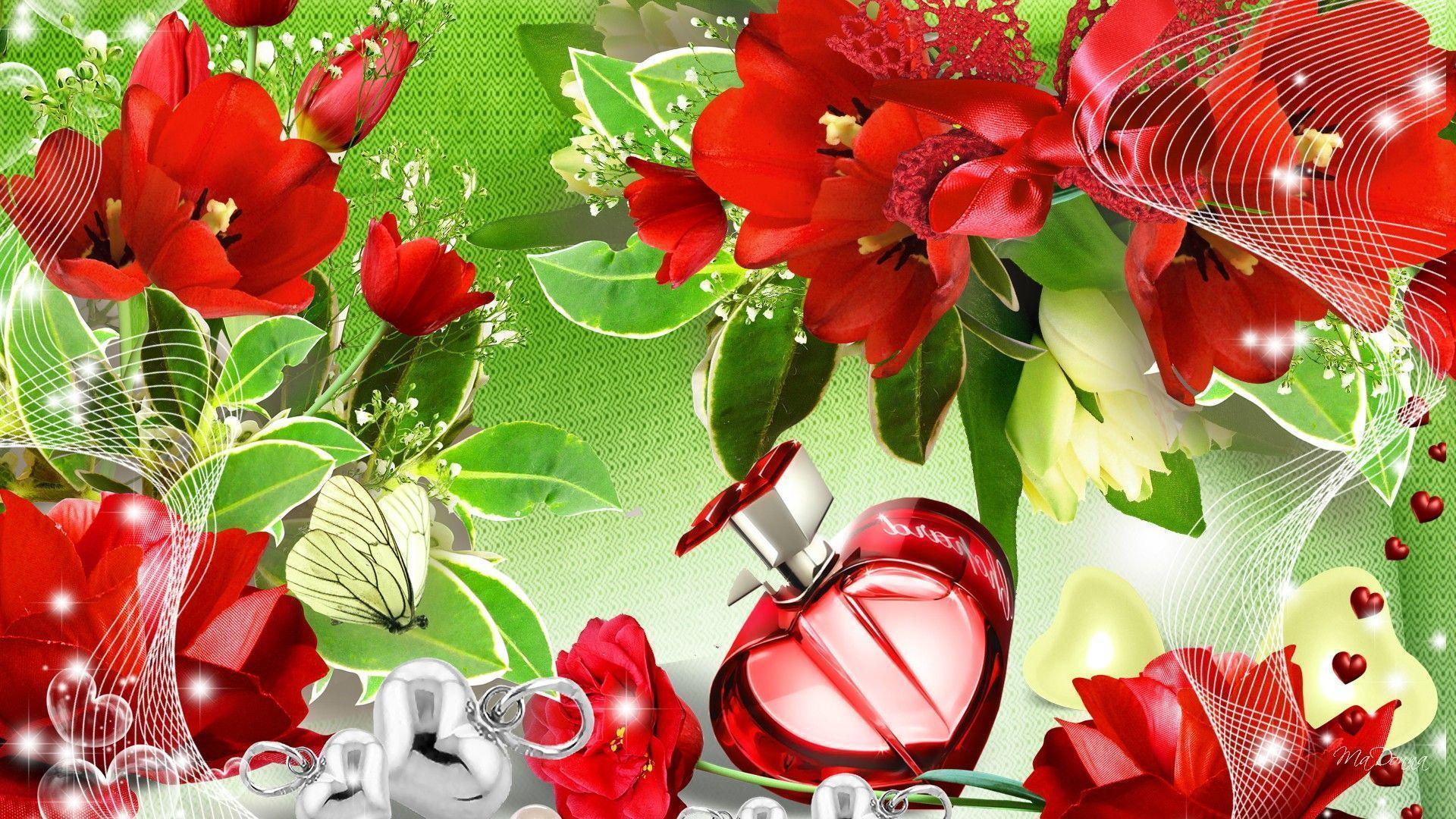 Flowers For > Beautiful Flowers And Butterflies Wallpaper