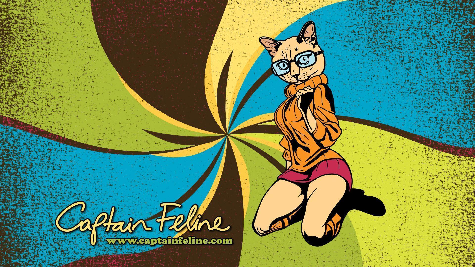 Captain Feline Free Wallpaper. Captain Feline T Shirts