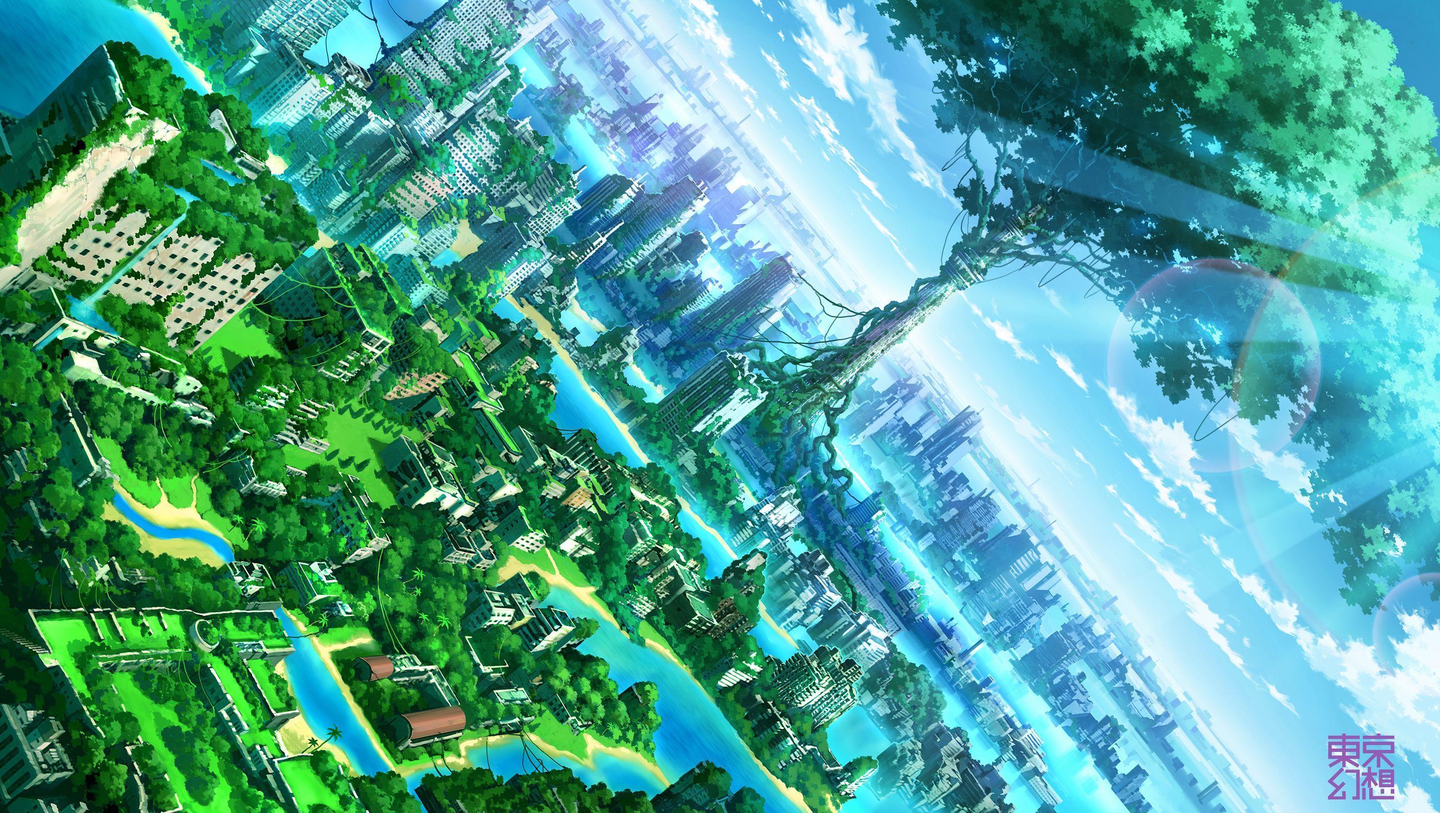 anime landscape background
