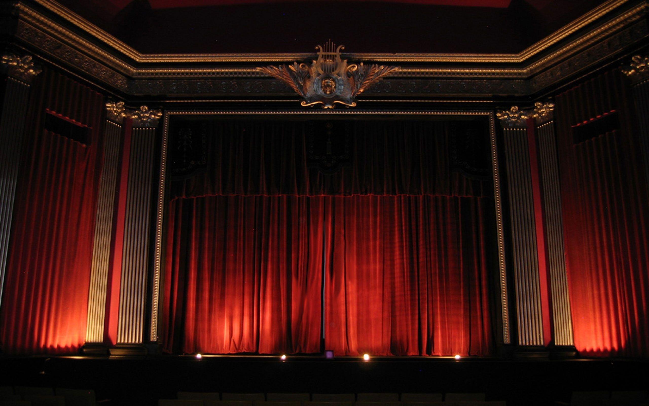 theater curtains and molding -without the ornate capitals