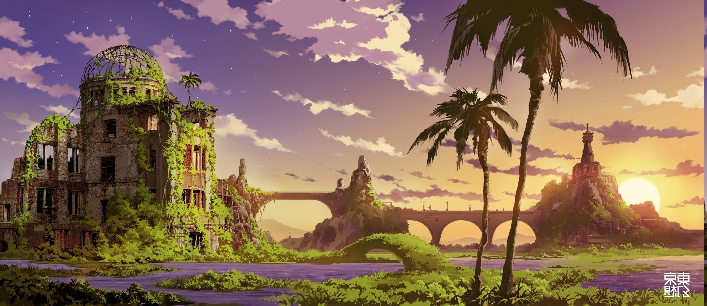 anime, Landscape Wallpaper HD / Desktop and Mobile Background