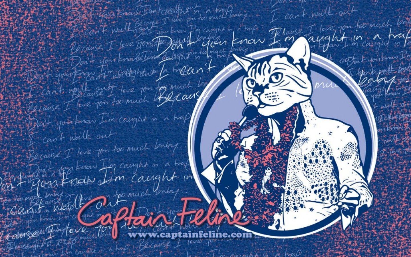Elvis Desktop And IPhone Wallpaper. Captain Feline T Shirts